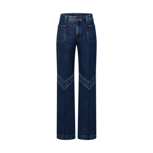 Quần Jeans hoạ tiết Monogram in Đồ Nữ's Trang phục Quần dài collections by Louis Vuitton (Thu phóng sản phẩm)