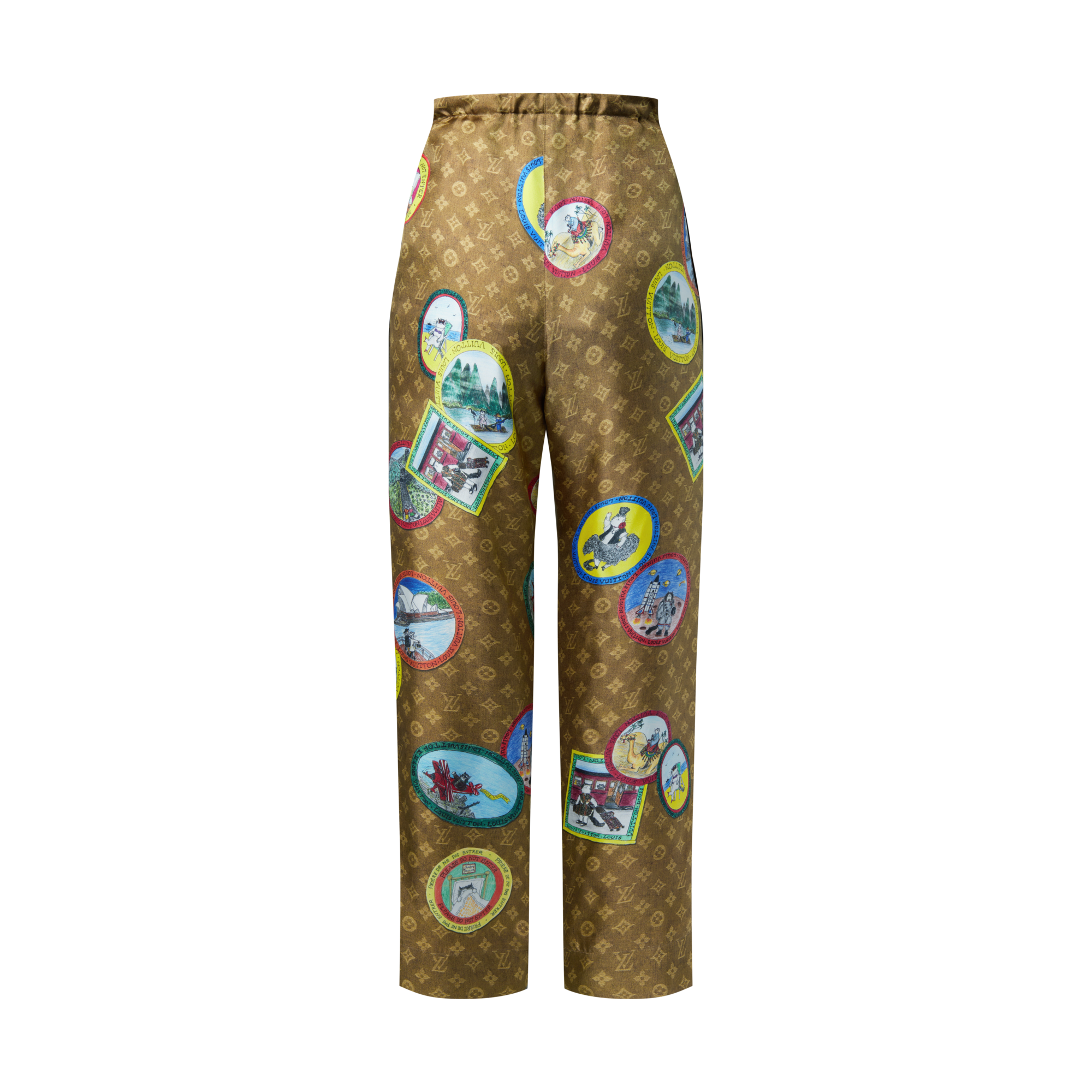 Quần Dài Họa Tiết Monogram  in Đồ Nữ