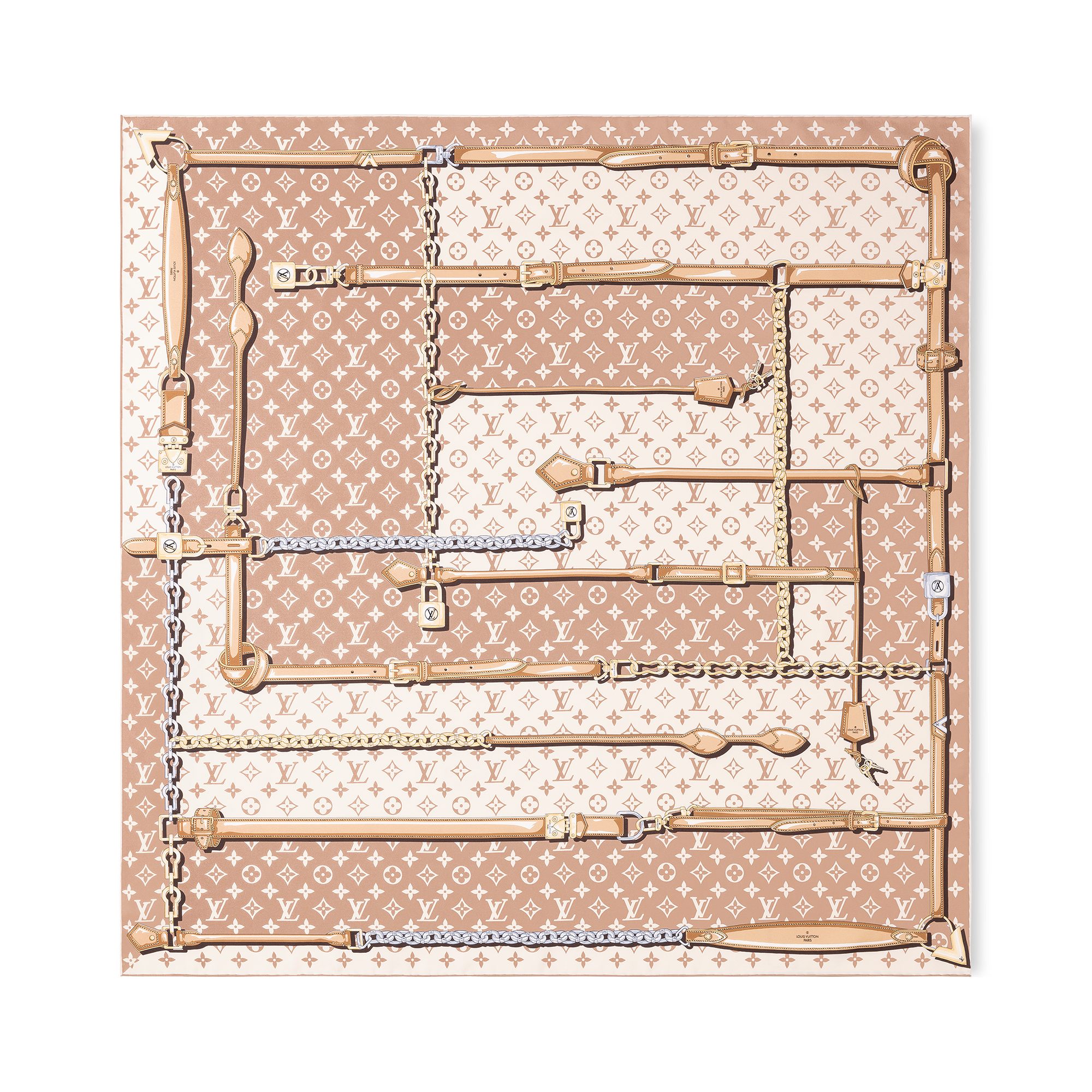Khăn Lụa Vuông Monogram Confidential 90 . in Đồ Nữ
