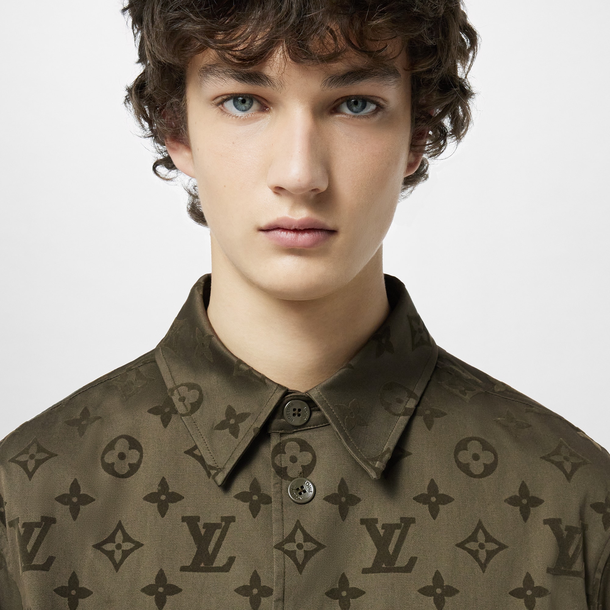 Áo Sơ Mi Dáng Rộng Họa Tiết Monogram  in Đồ Nam