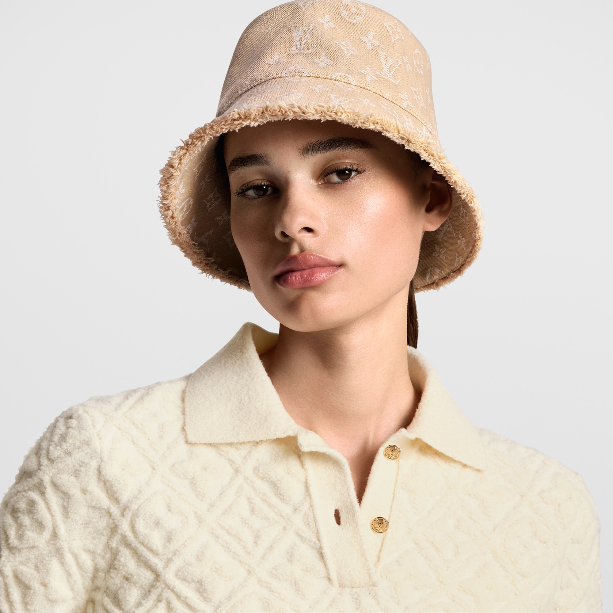 Mũ Monogram Denim Bucket . in Đồ Nữ