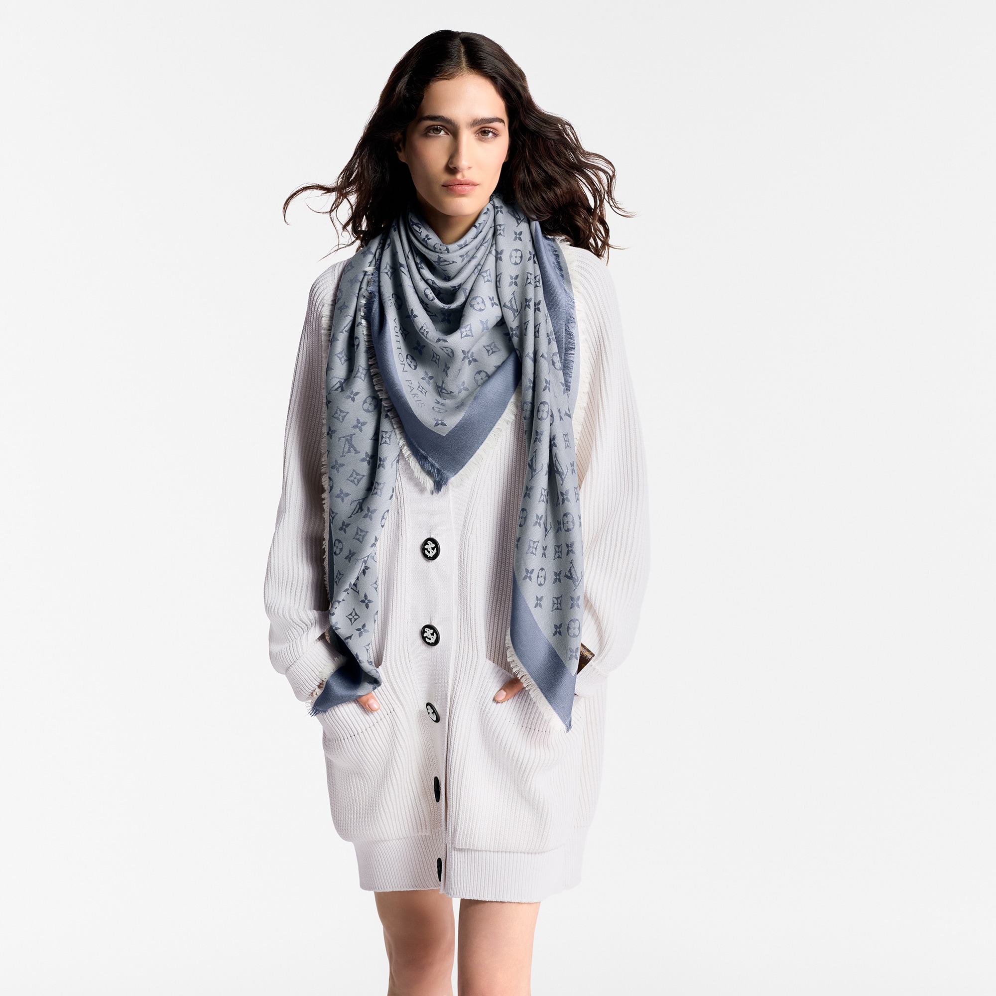 Khăn Choàng Monogram Denim . in Đồ Nữ