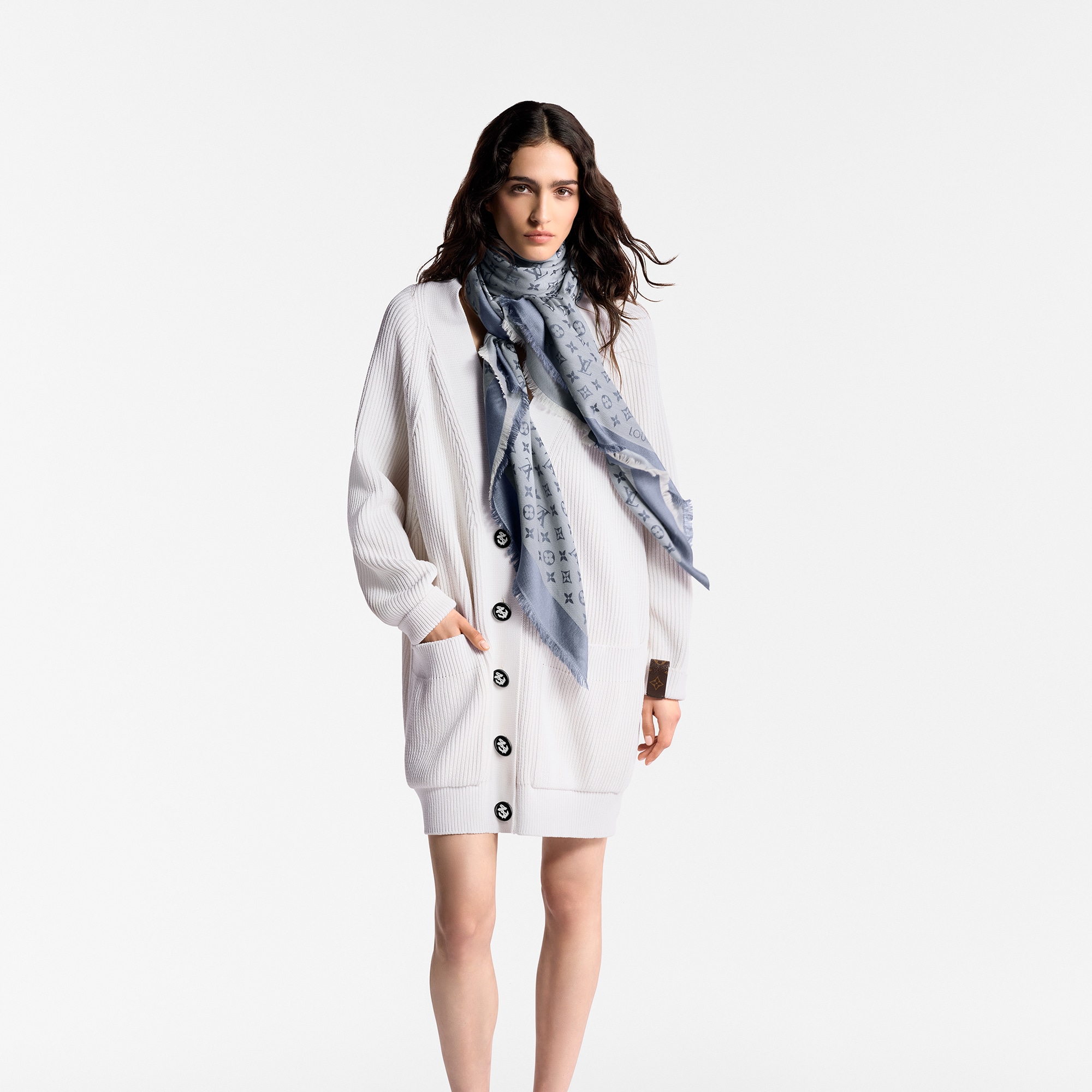 Khăn Choàng Monogram Denim . in Đồ Nữ