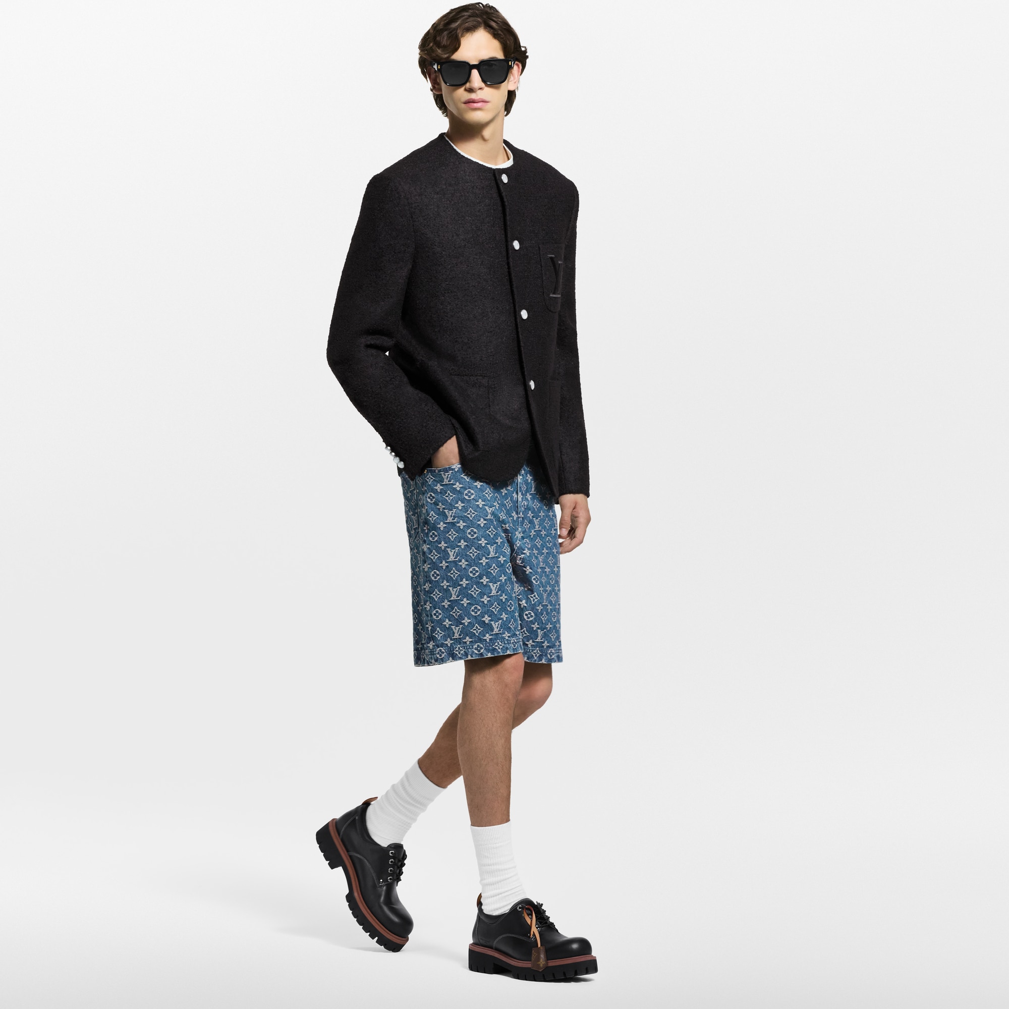 Monogram Denim Shorts  in Đồ Nam