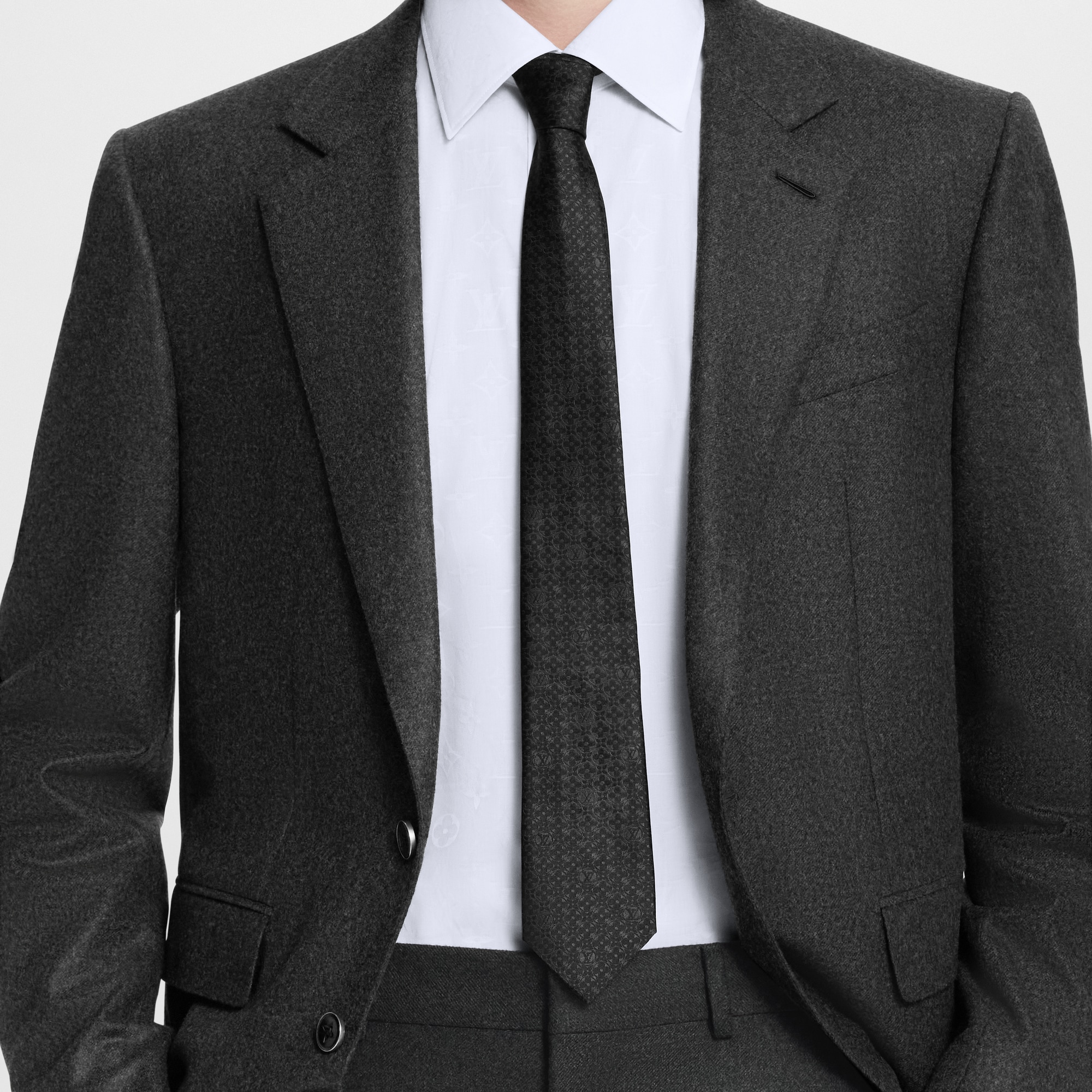 Cà Vạt Monogram Flower . in Đồ Nam