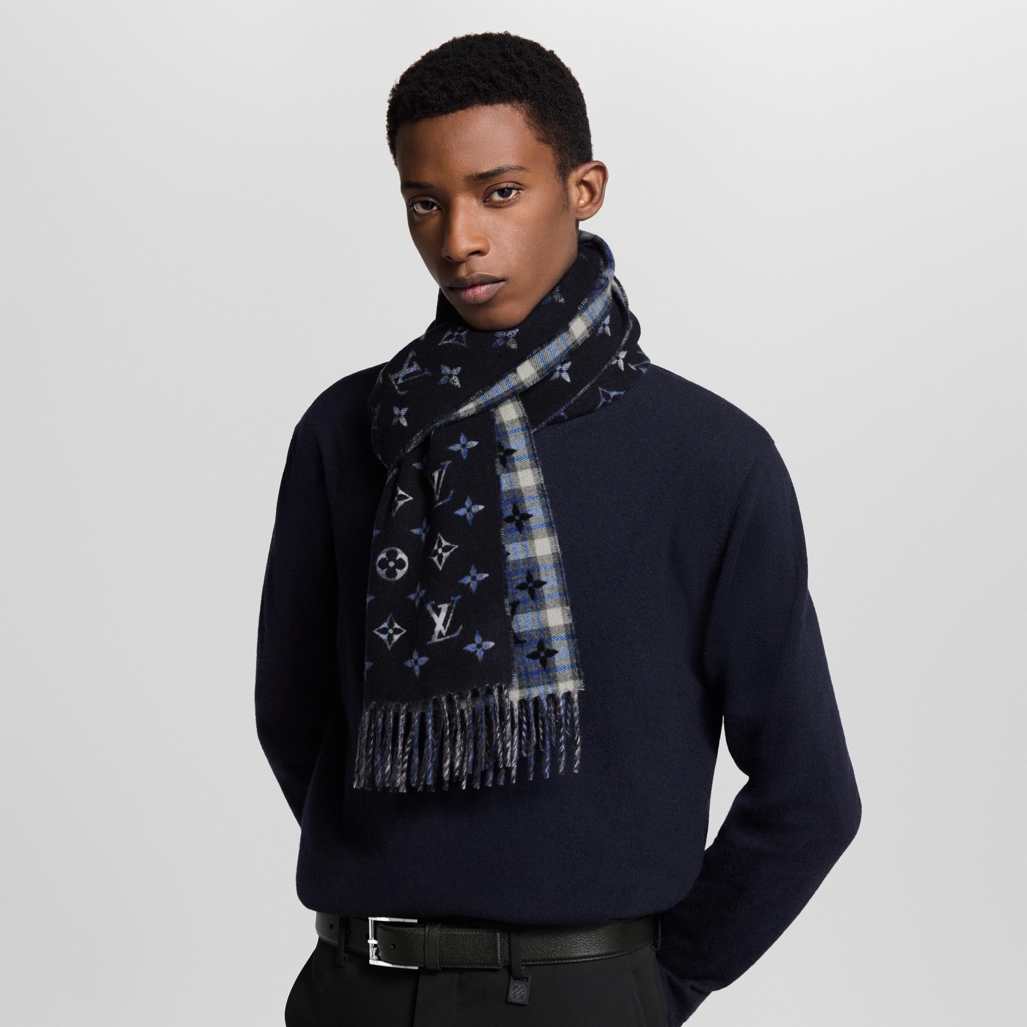 Khăn Quàng Monogram Gradient Tartan City . in Đồ Nam