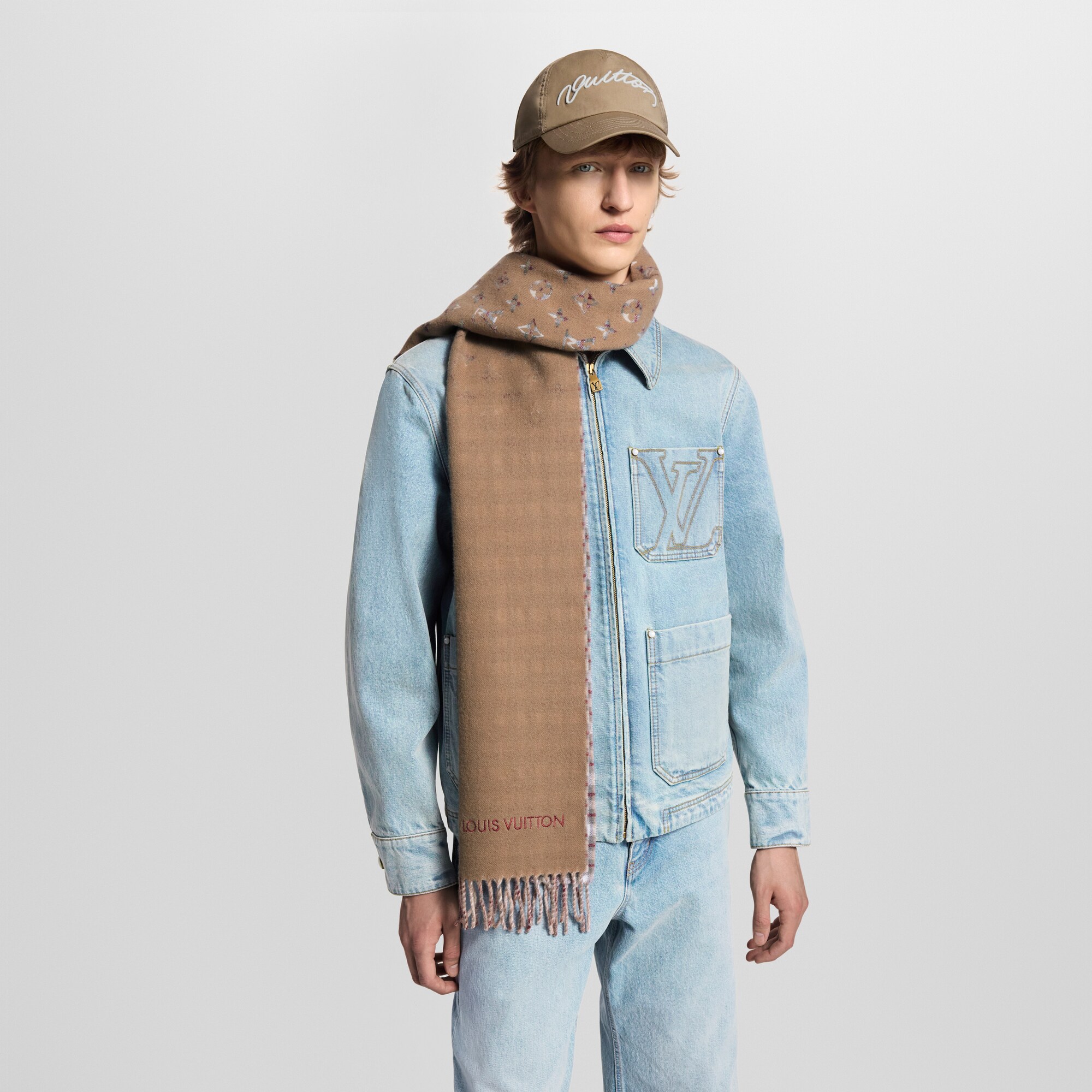 Khăn Quàng Monogram Gradient Tartan . in Đồ Nam