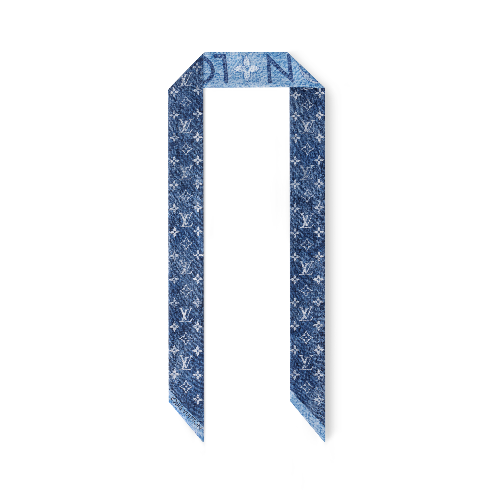 Khăn Lụa Monogram Infinity Denim BB . in Đồ Nữ