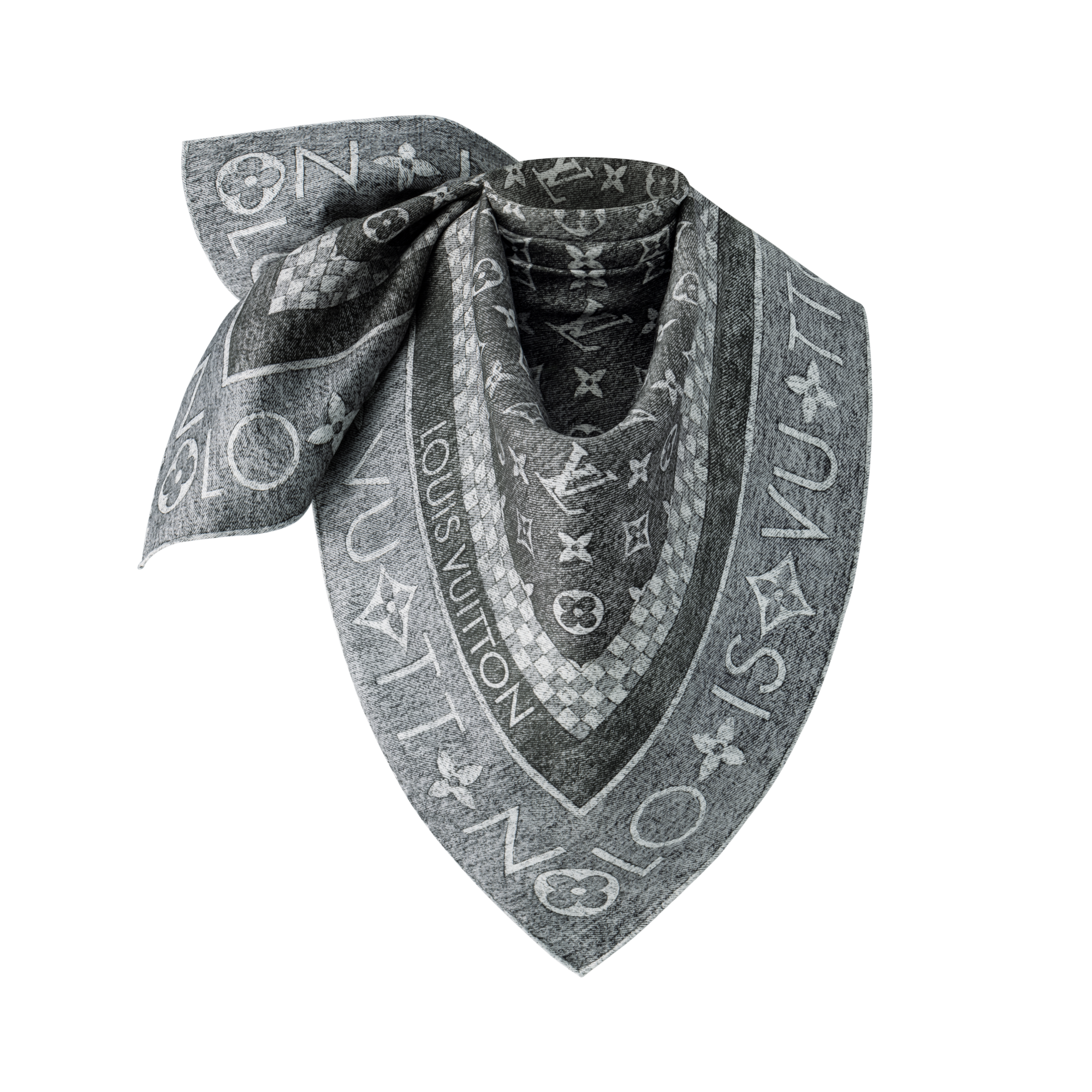 Khăn Lụa Vuông Monogram Infinity Denim 90 . in Đồ Nữ