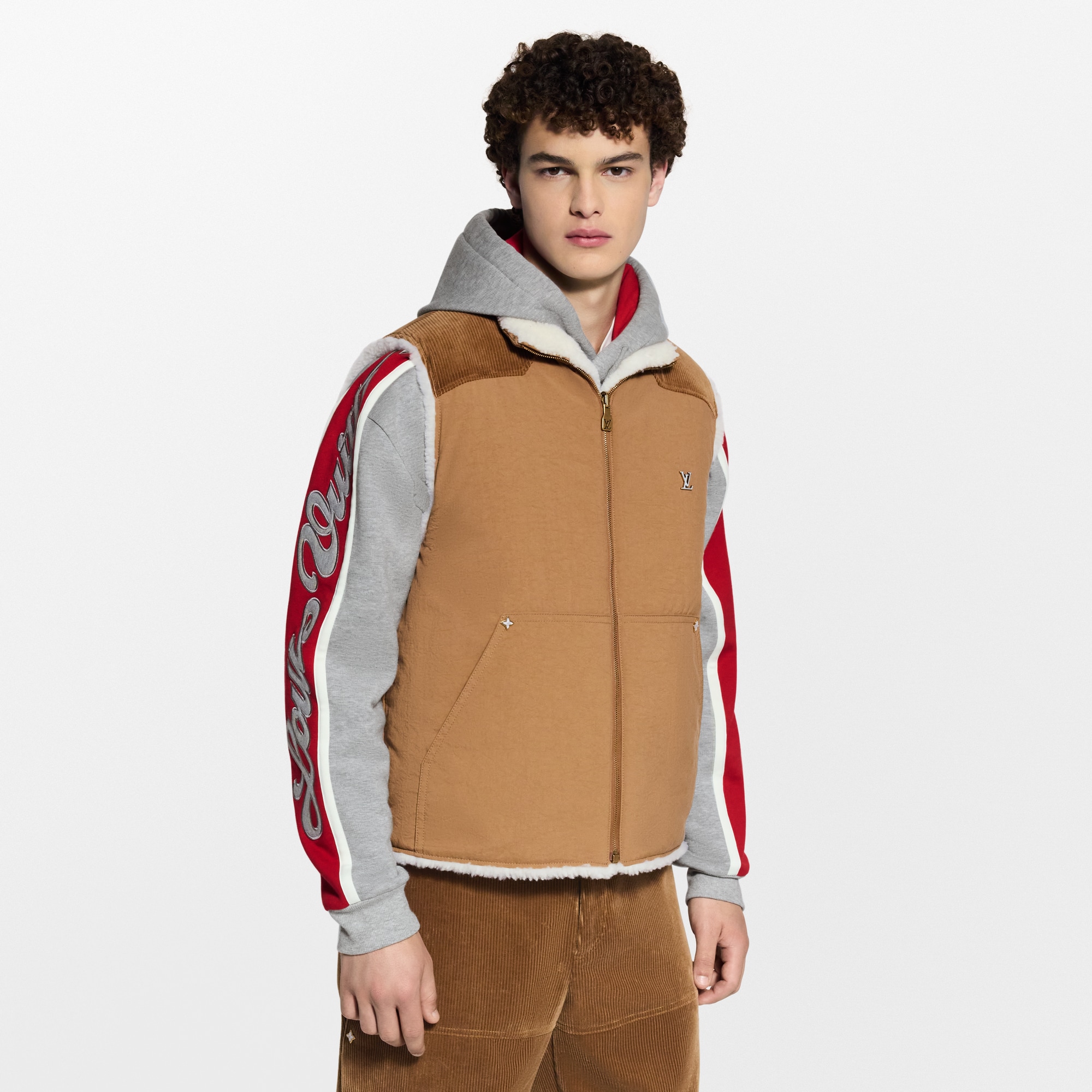 Monogram Shearling Mix Reversible Gilet  in Đồ Nam