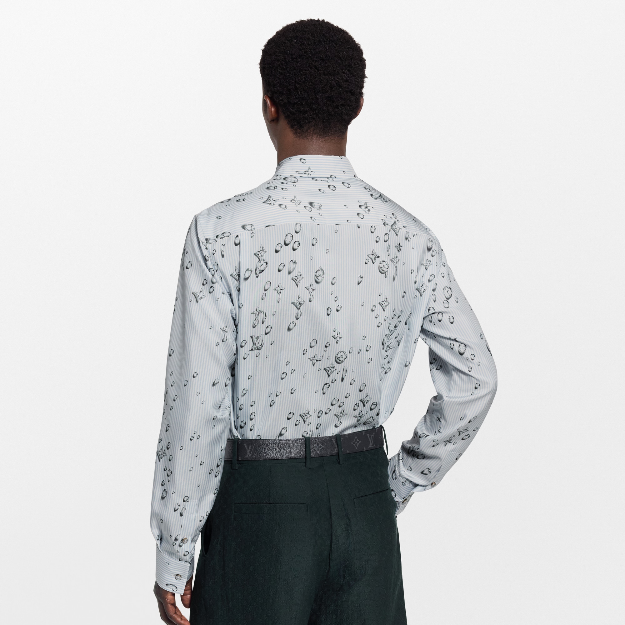 Monogram Striped Silk Shirt  in Đồ Nam