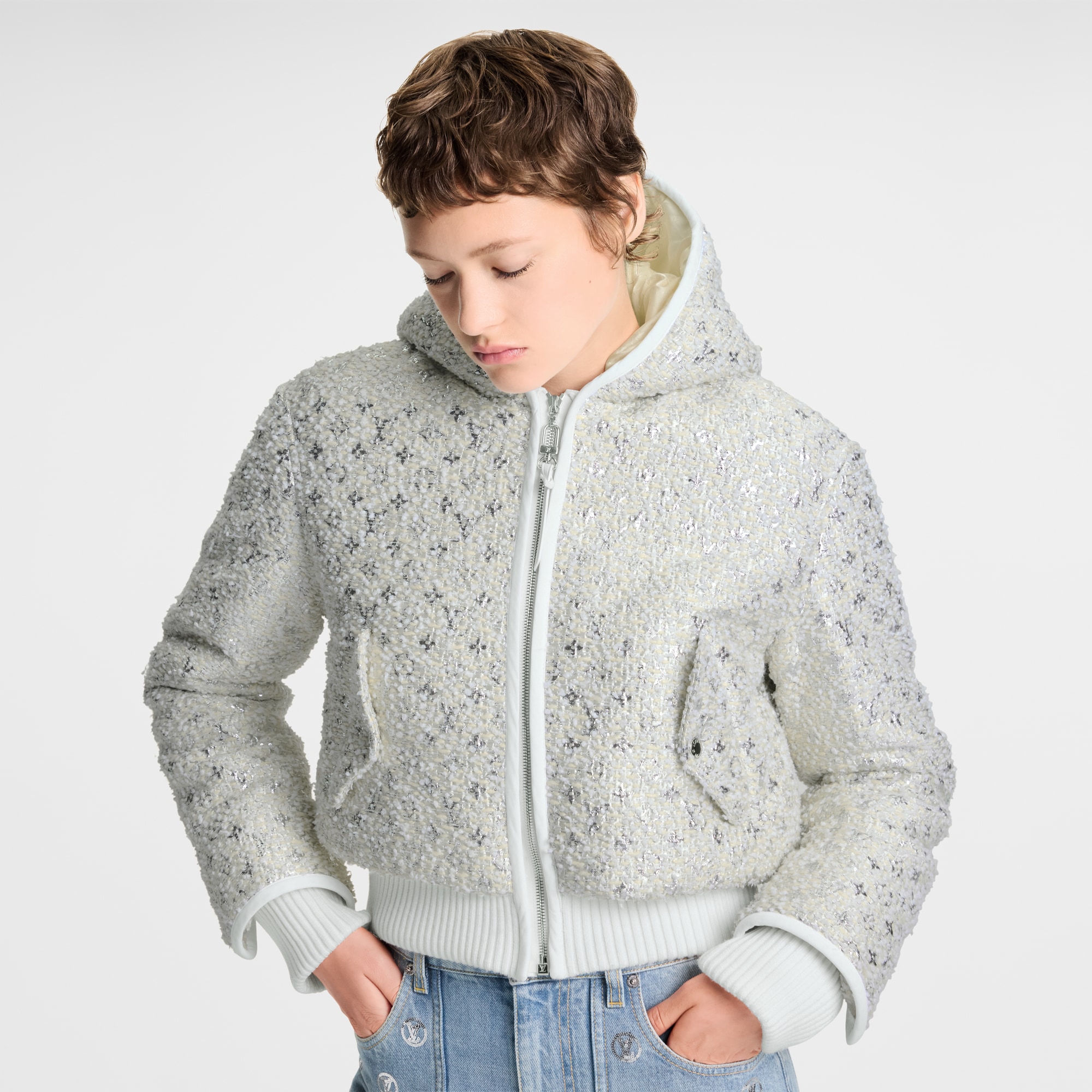 Monogram Tweed Cropped Jacket  in Đồ Nữ