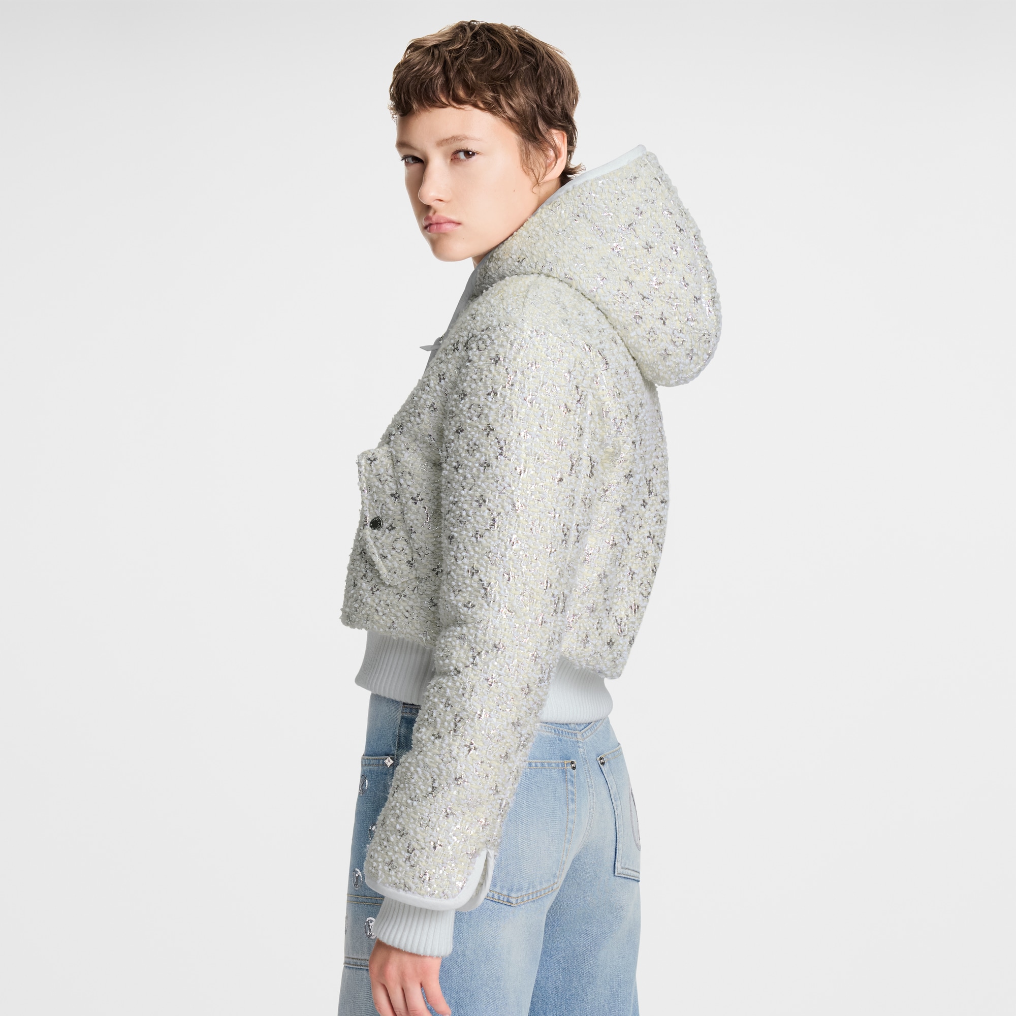 Monogram Tweed Cropped Jacket  in Đồ Nữ