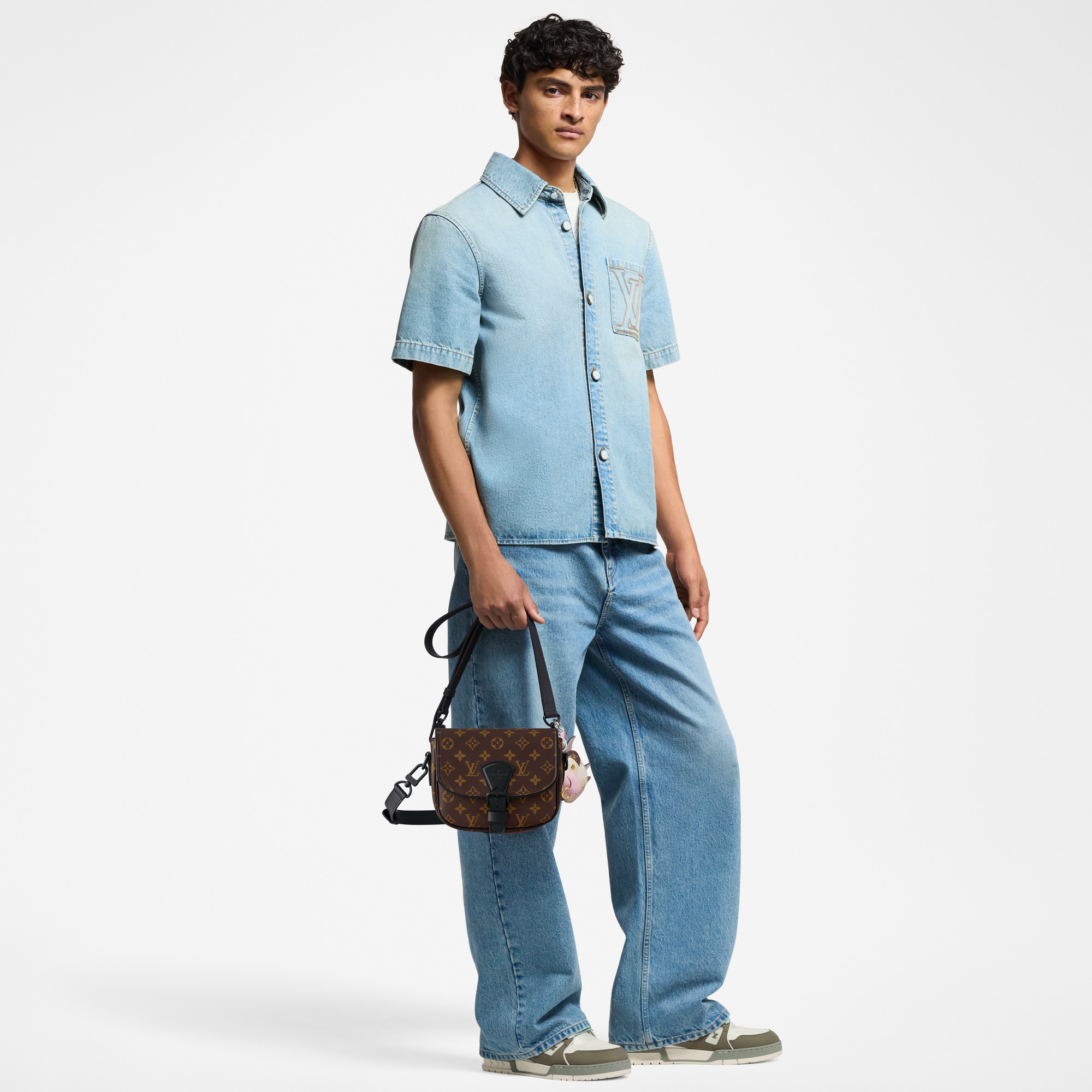 Túi Montsouris Messenger PM Monogram Macassar in Đồ Nam