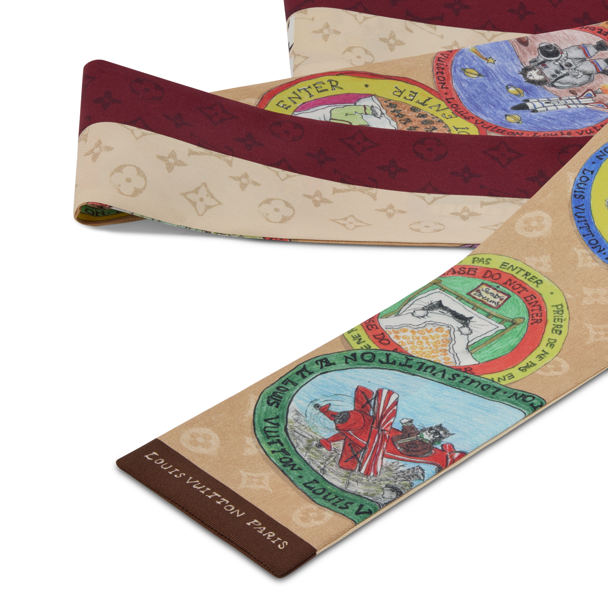 Khăn Lụa My LV Trunk . in Đồ Nữ