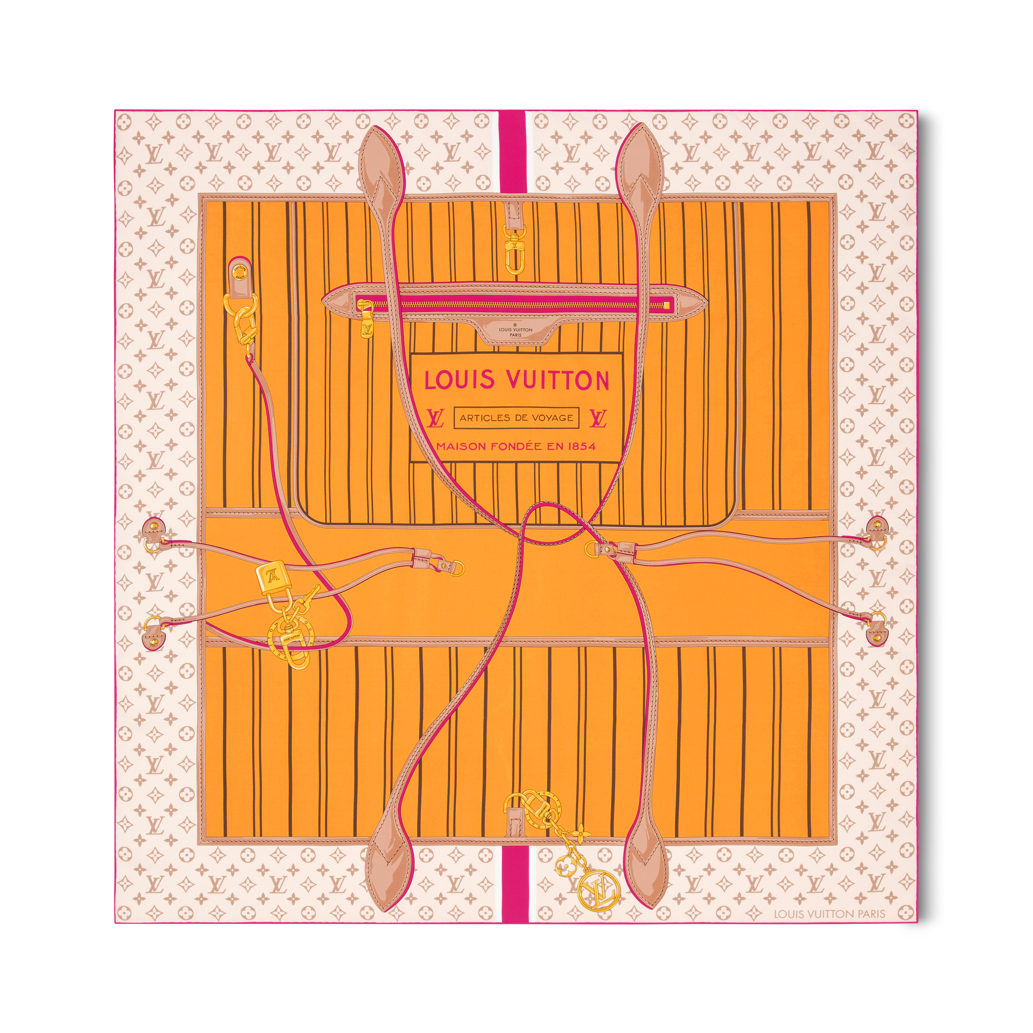 Khăn Lụa Vuông My Neverfull 90 . in Đồ Nữ