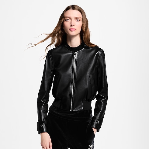 Áo Khoác Bomber Da in Đồ Nữ's Trang phục Áo khoác ngoài collections by Louis Vuitton (Thu phóng sản phẩm)