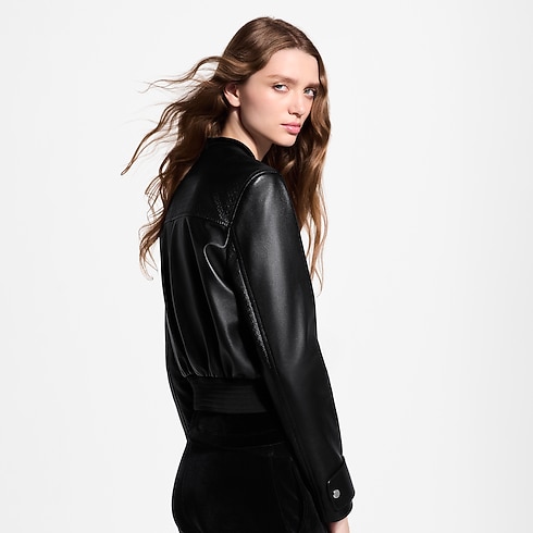Áo Khoác Bomber Da in Đồ Nữ's Trang phục Áo khoác ngoài collections by Louis Vuitton (Thu phóng sản phẩm)