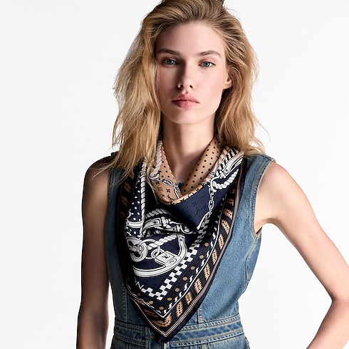 Khăn Lụa Vuông Ocean 90 . in Đồ Nữ's Phụ kiện Khăn lụa collections by Louis Vuitton (Thu phóng sản phẩm)
