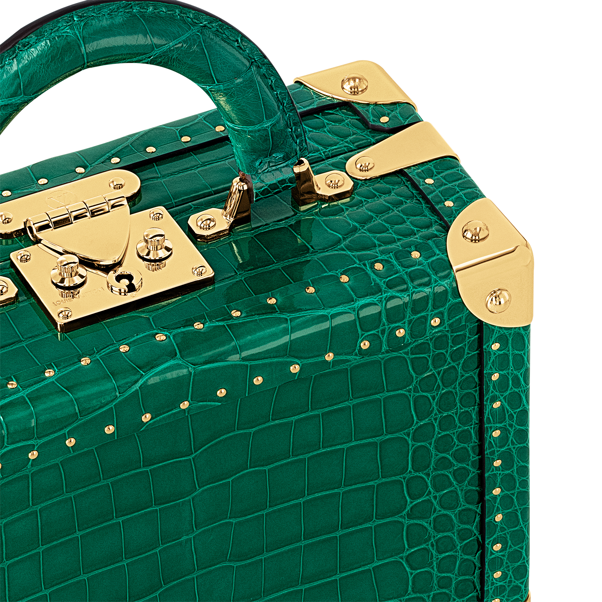 Túi Dạng Hộp Petite Valise Da cá sấu bóng in Les Extraordinaires