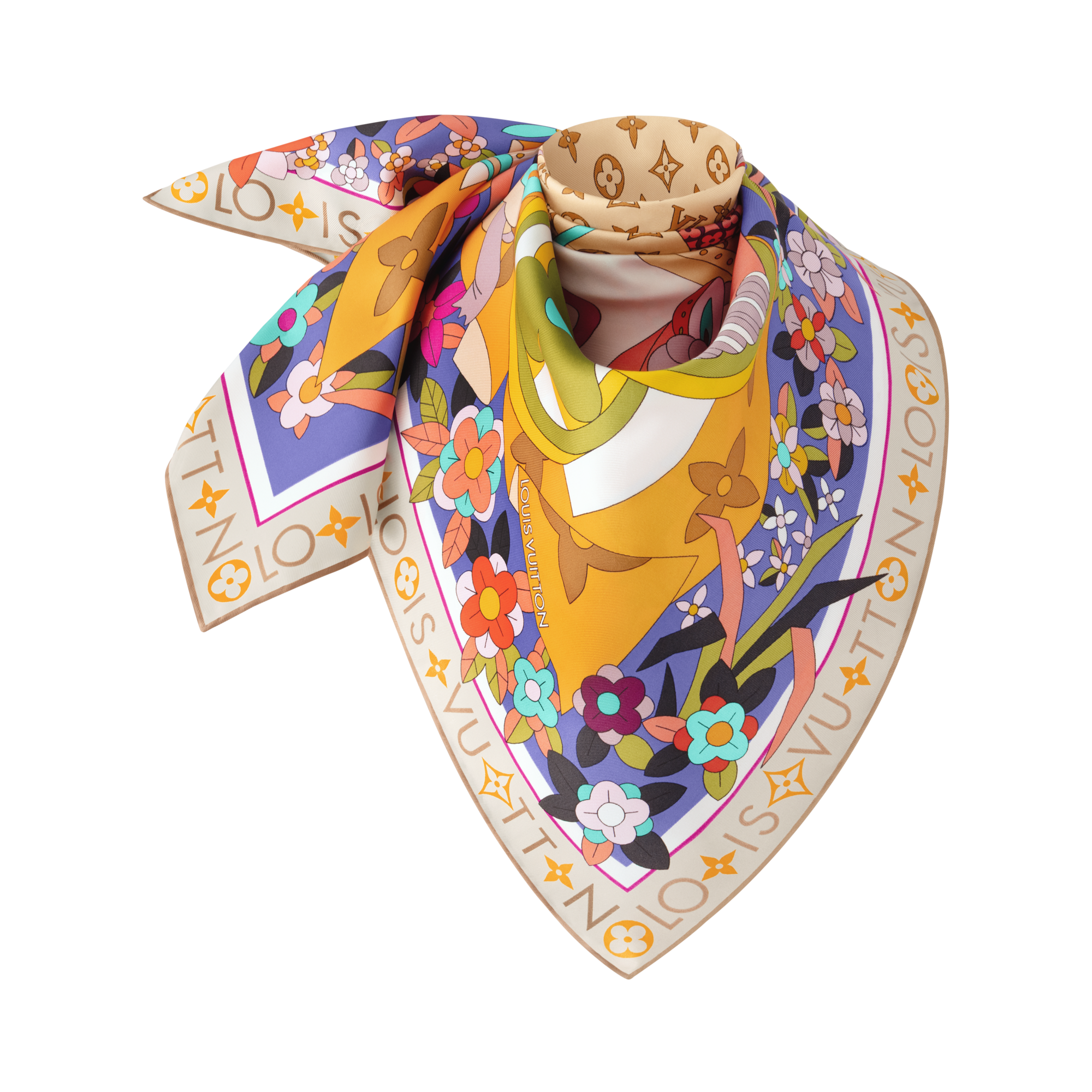 Khăn Lụa Vuông Picnic 90 . in Đồ Nữ