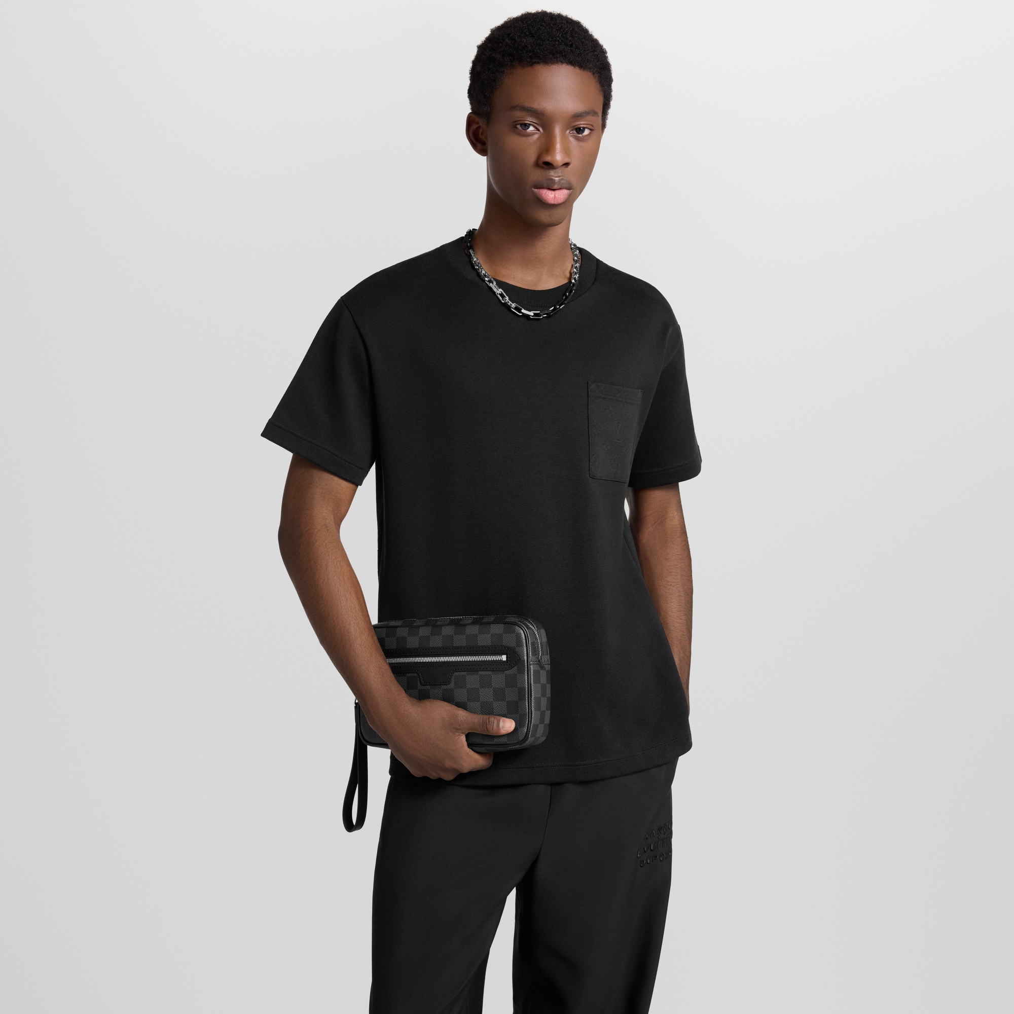 Túi Pochette Kasai Damier Graphite in Đồ Nam