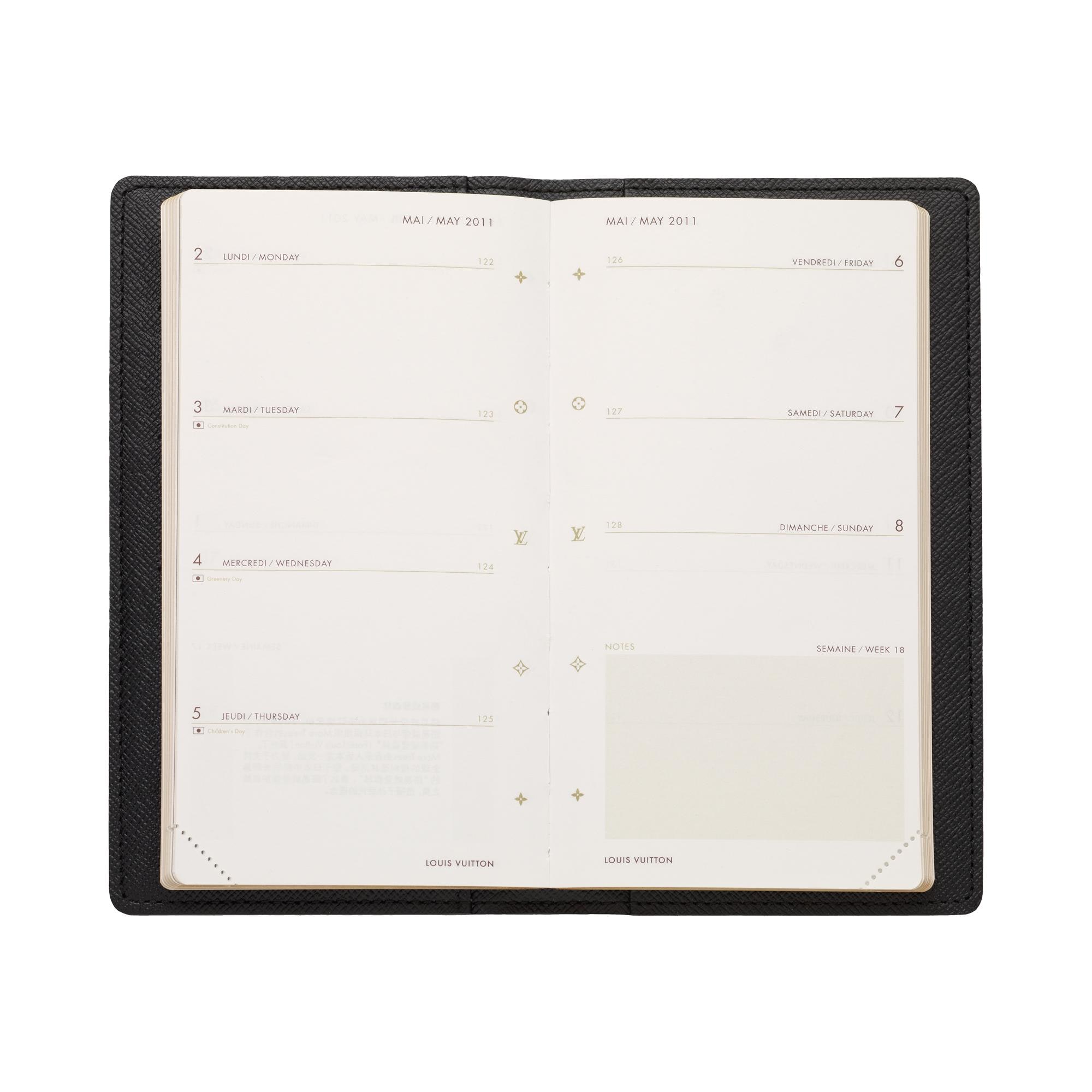 Bìa Sổ Tay Damier Graphite in Rương, Phụ kiện du lịch và Trang trí nội thất