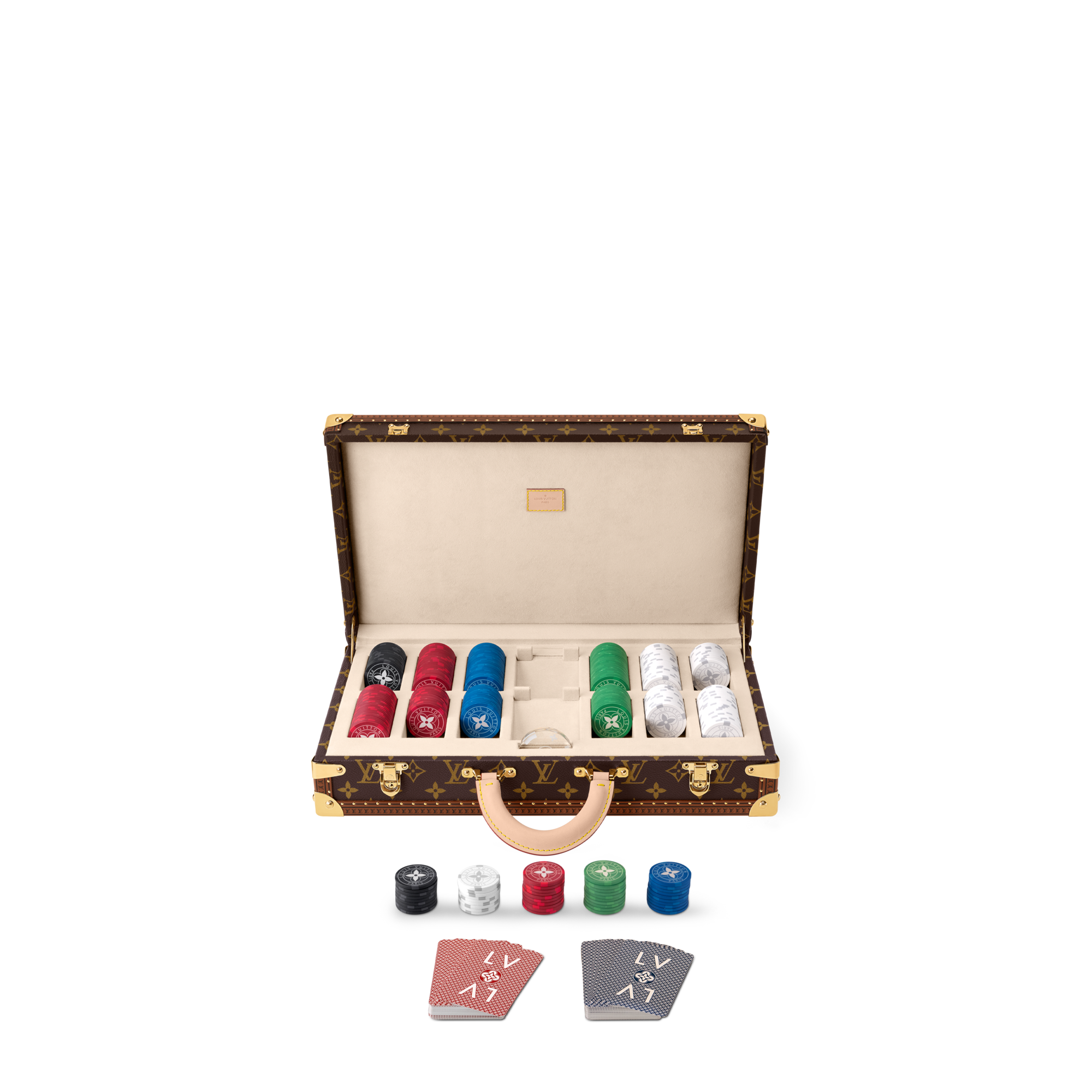 Hộp Poker Monogram in Rương, Phụ kiện du lịch và Trang trí nội thất