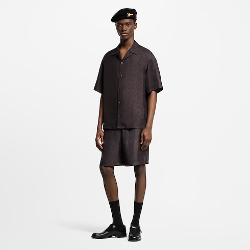 Áo Sơ Mi Lụa in Đồ Nam's Trang phục Áo sơ mi collections by Louis Vuitton (Thu phóng sản phẩm)