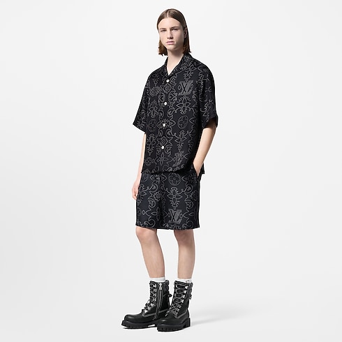 Áo Sơ Mi Lụa in Đồ Nam's Trang phục Áo sơ mi collections by Louis Vuitton (Thu phóng sản phẩm)