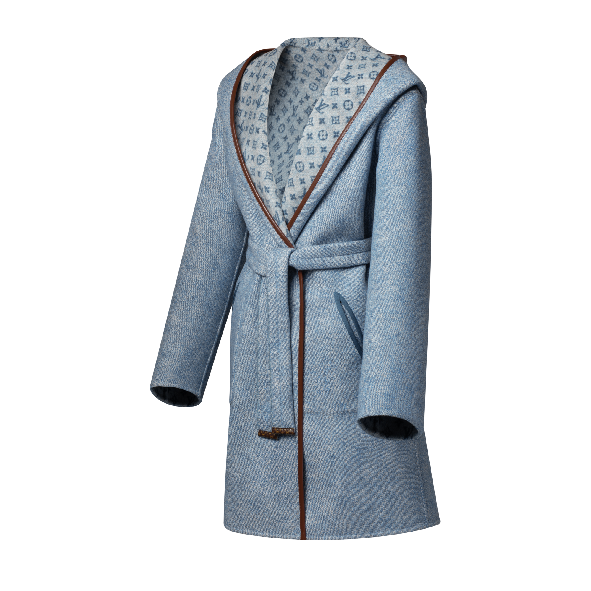 Reversible Signature Hooded Wrap Coat  in Đồ Nữ
