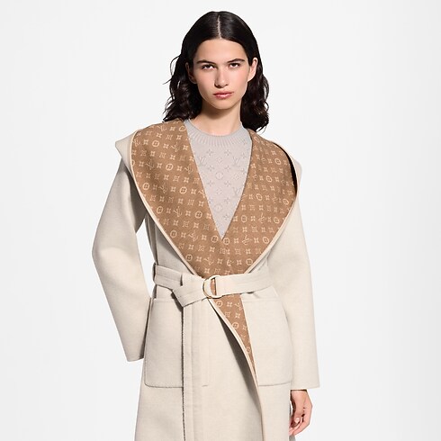 Áo Khoác Vạt Chéo Hai Mặt in Đồ Nữ's Trang phục Áo khoác ngoài collections by Louis Vuitton (Thu phóng sản phẩm)