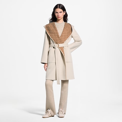 Áo Khoác Vạt Chéo Hai Mặt in Đồ Nữ's Trang phục Áo khoác ngoài collections by Louis Vuitton (Thu phóng sản phẩm)