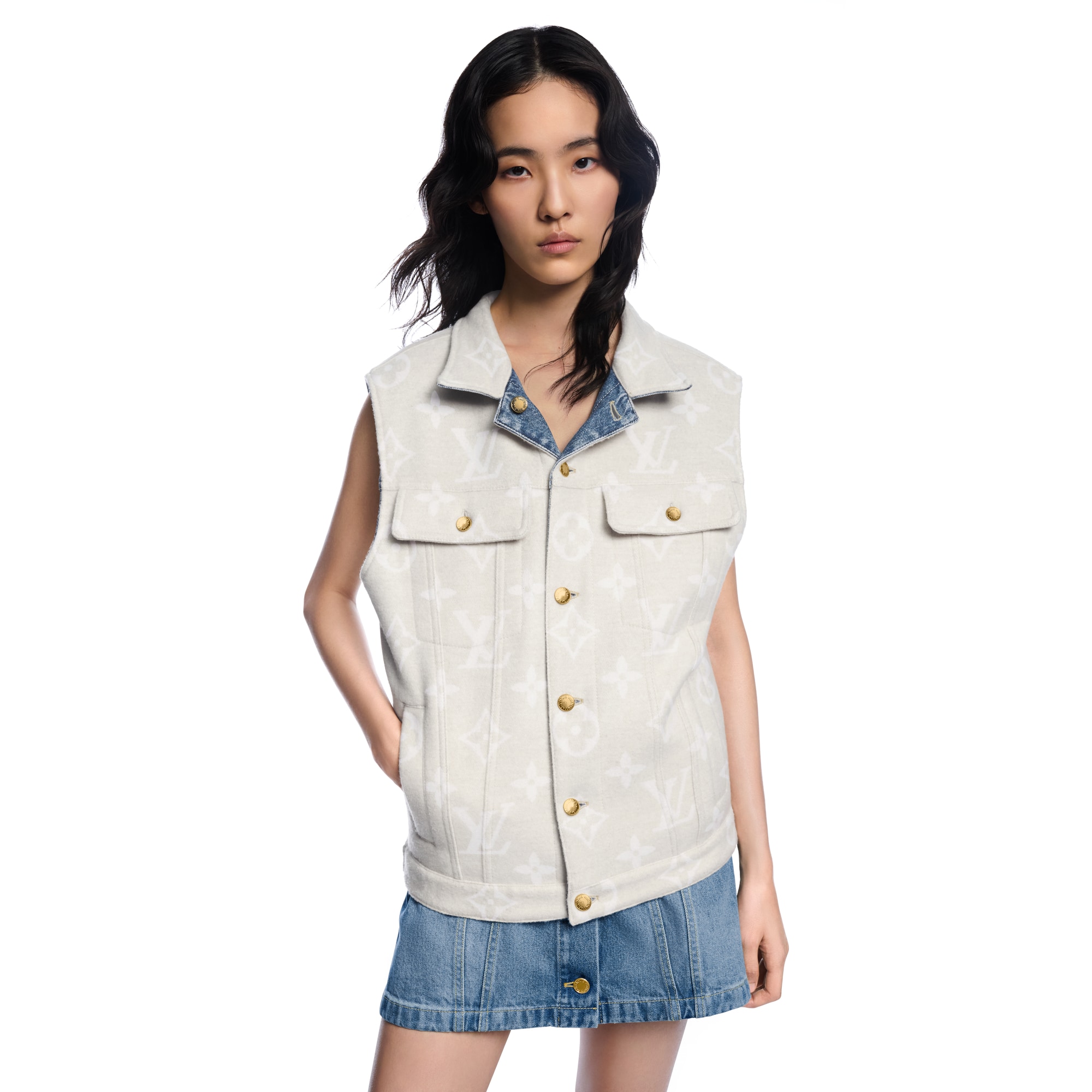 Áo Khoác Denim Hai Mặt  in Đồ Nữ