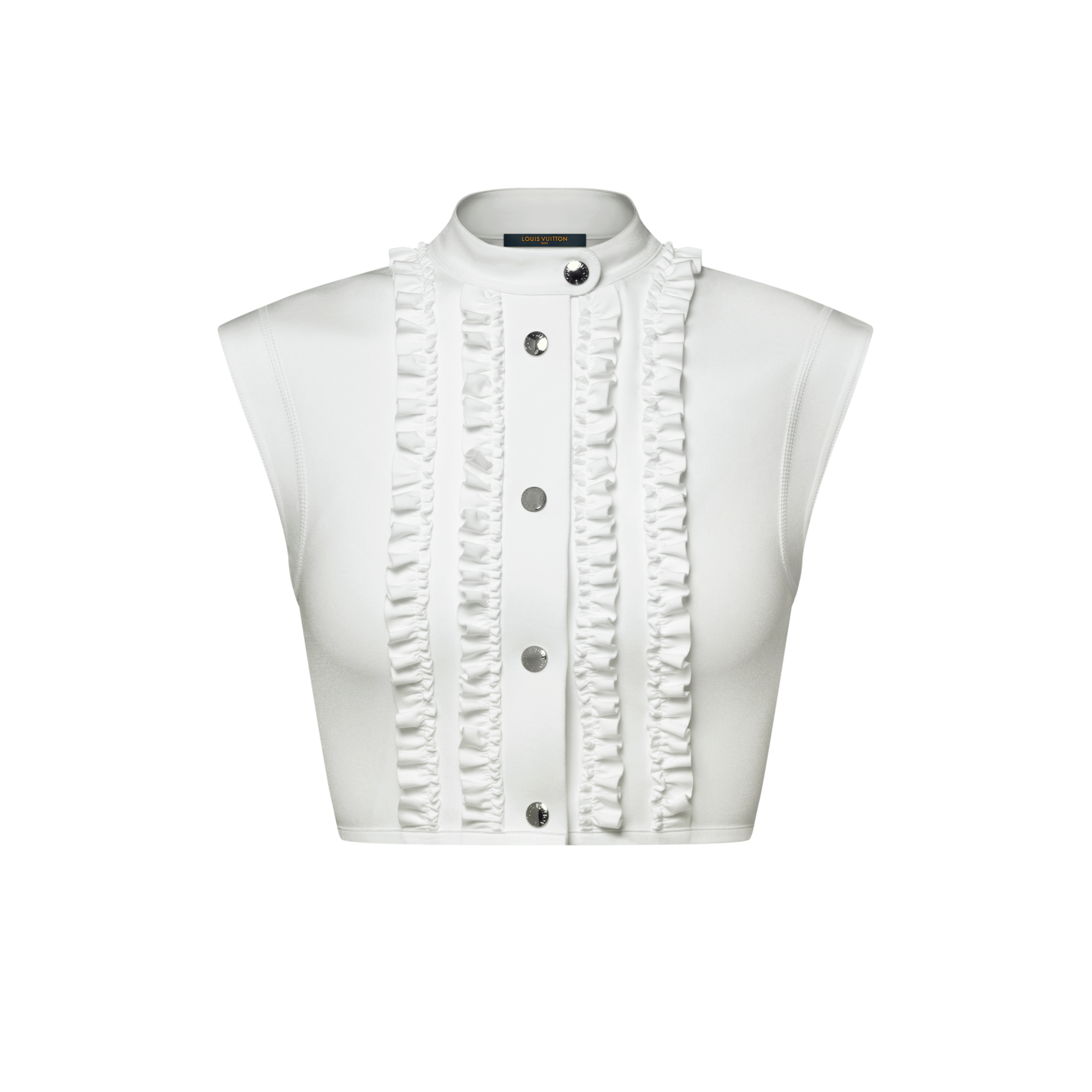 Ruffle Trim Technical Jersey Top  in Đồ Nữ