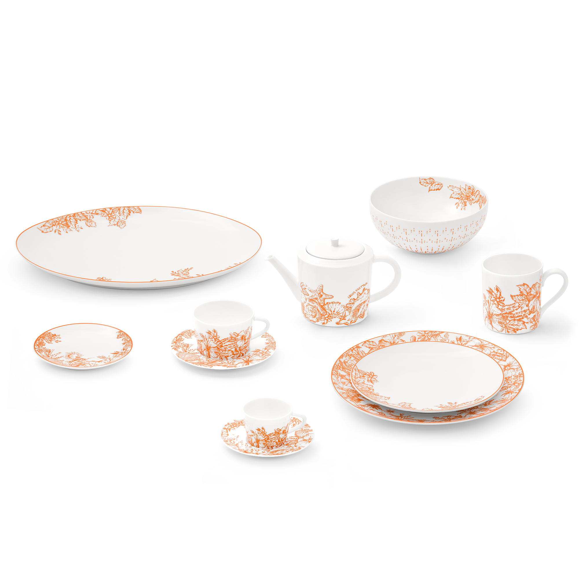 Bộ Đĩa Ăn LV By The Pool - Hai Chiếc  in Rương, Phụ kiện du lịch và Trang trí nội thất