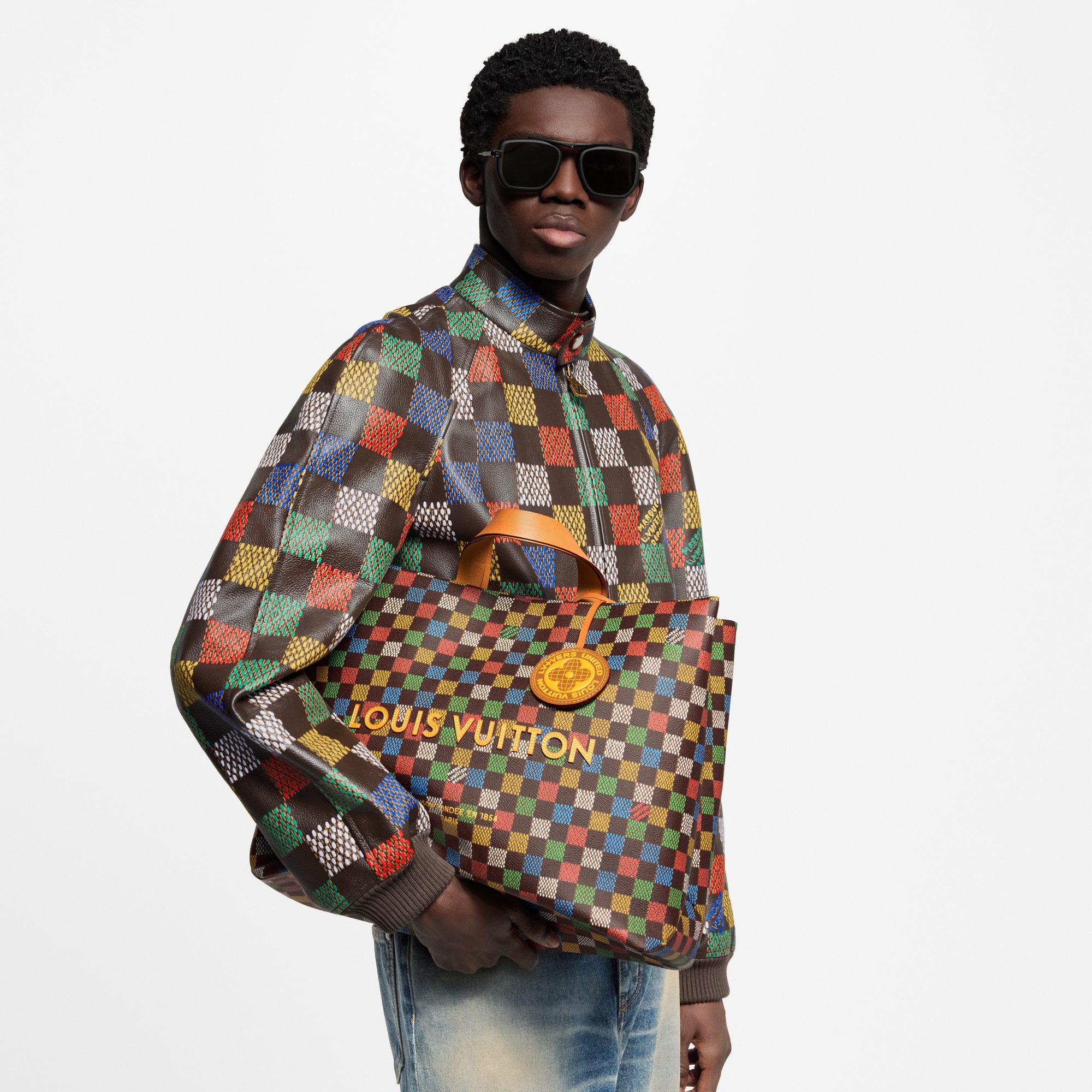 Túi Shopper Tote MM Damier Ebene Canvas in Túi và Phụ kiện bằng da