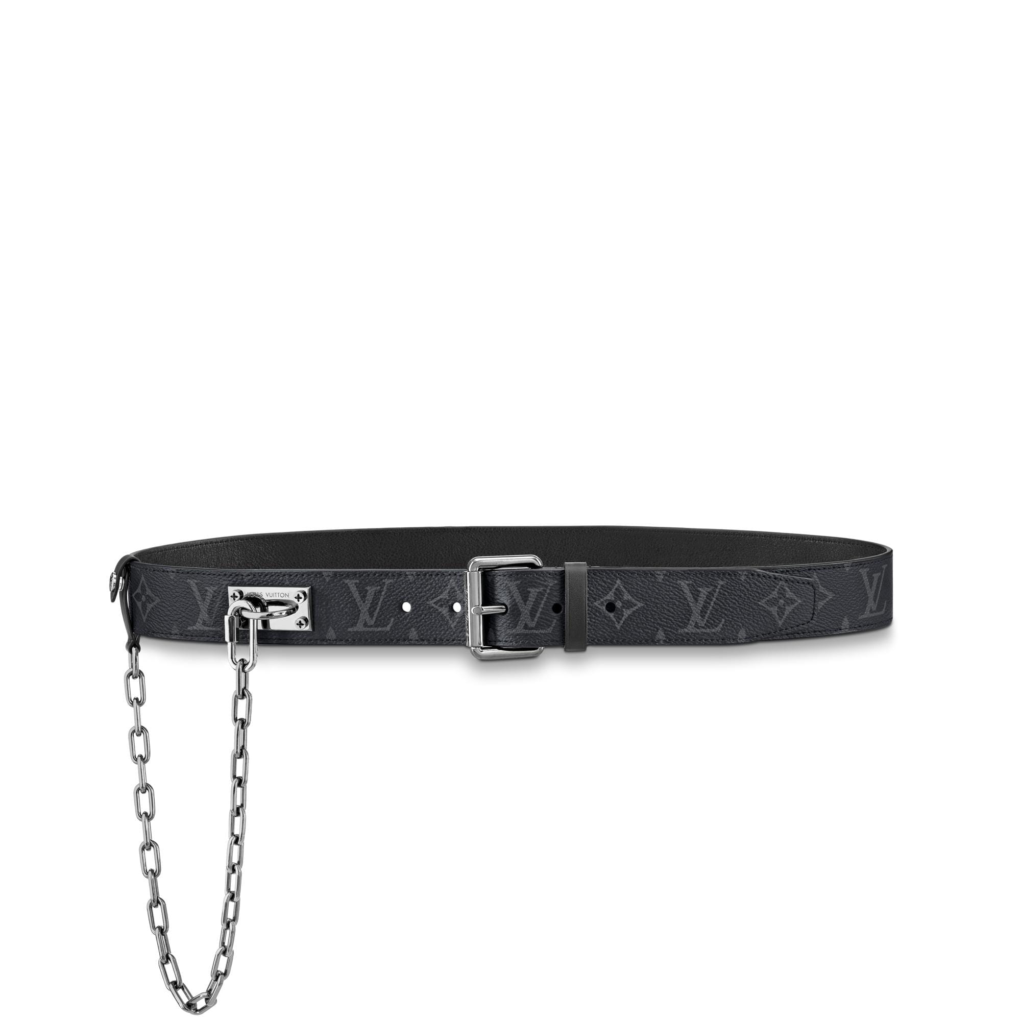 Thắt Lưng Signature Chain 35MM Monogram Eclipse in Đồ Nam