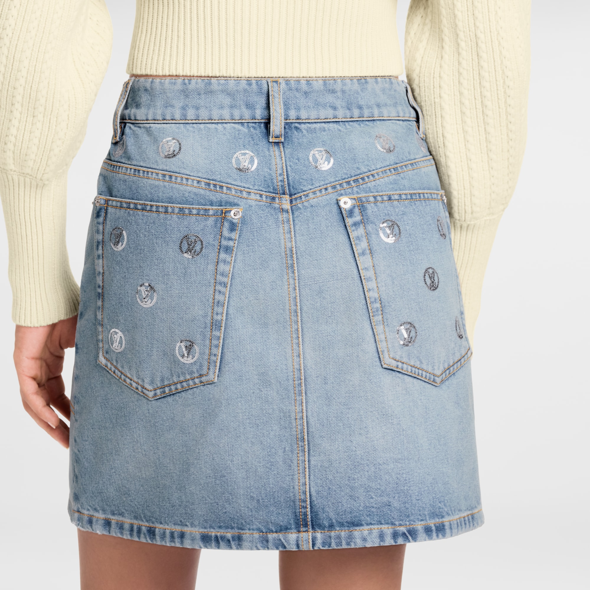 Signature Sequin Denim Mini Skirt  in Đồ Nữ