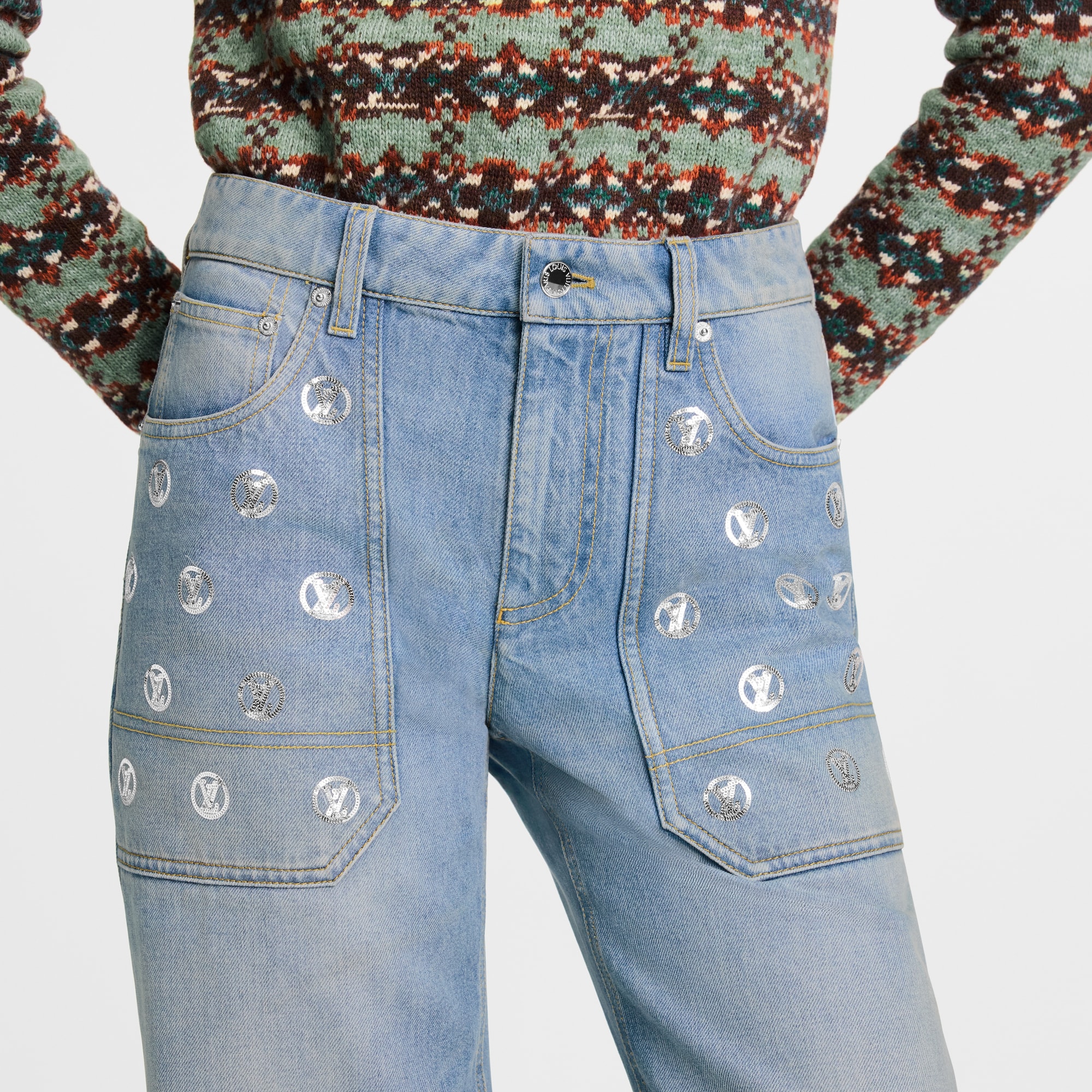 Signature Sequin Slim-Fit Jeans   in Đồ Nữ