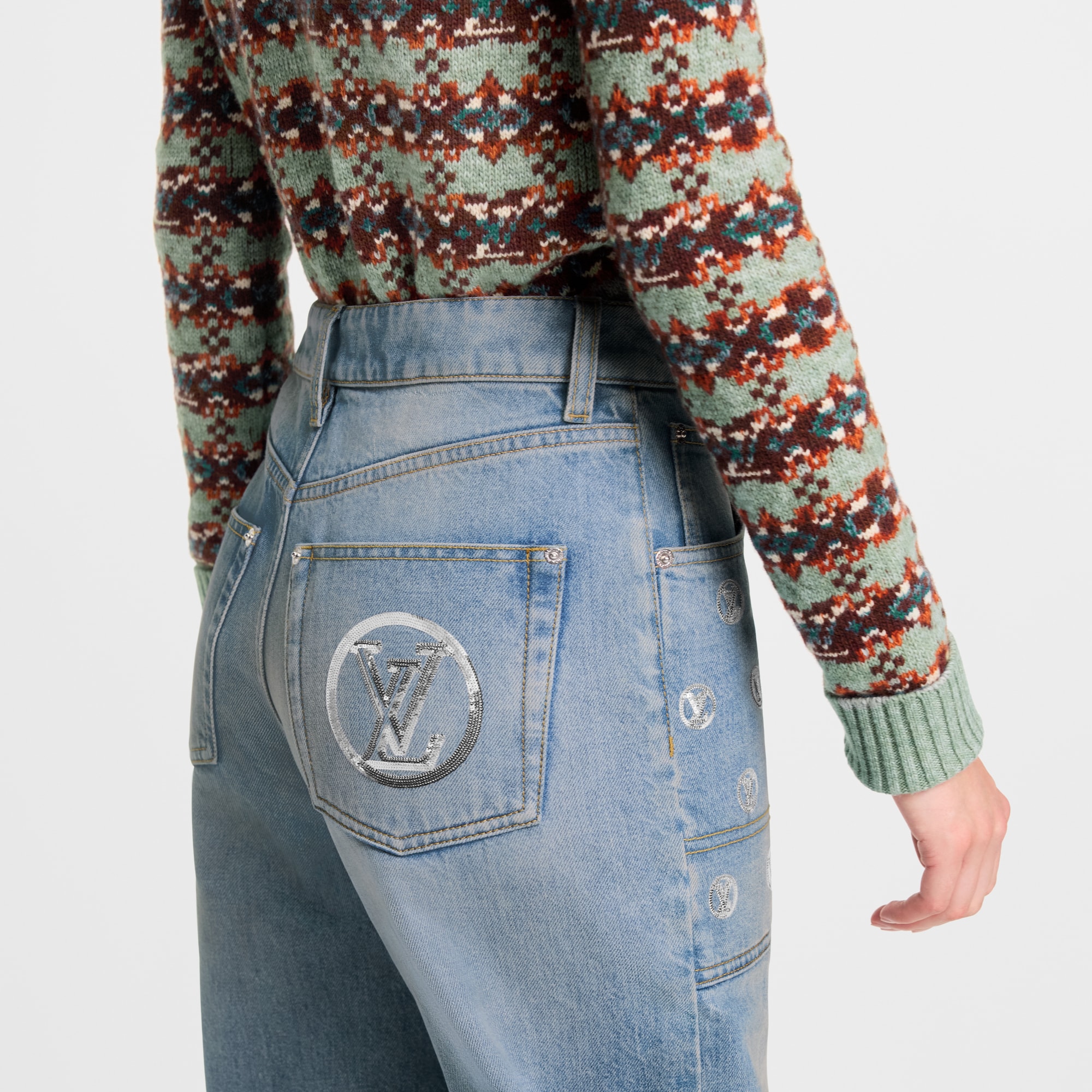 Signature Sequin Slim-Fit Jeans   in Đồ Nữ