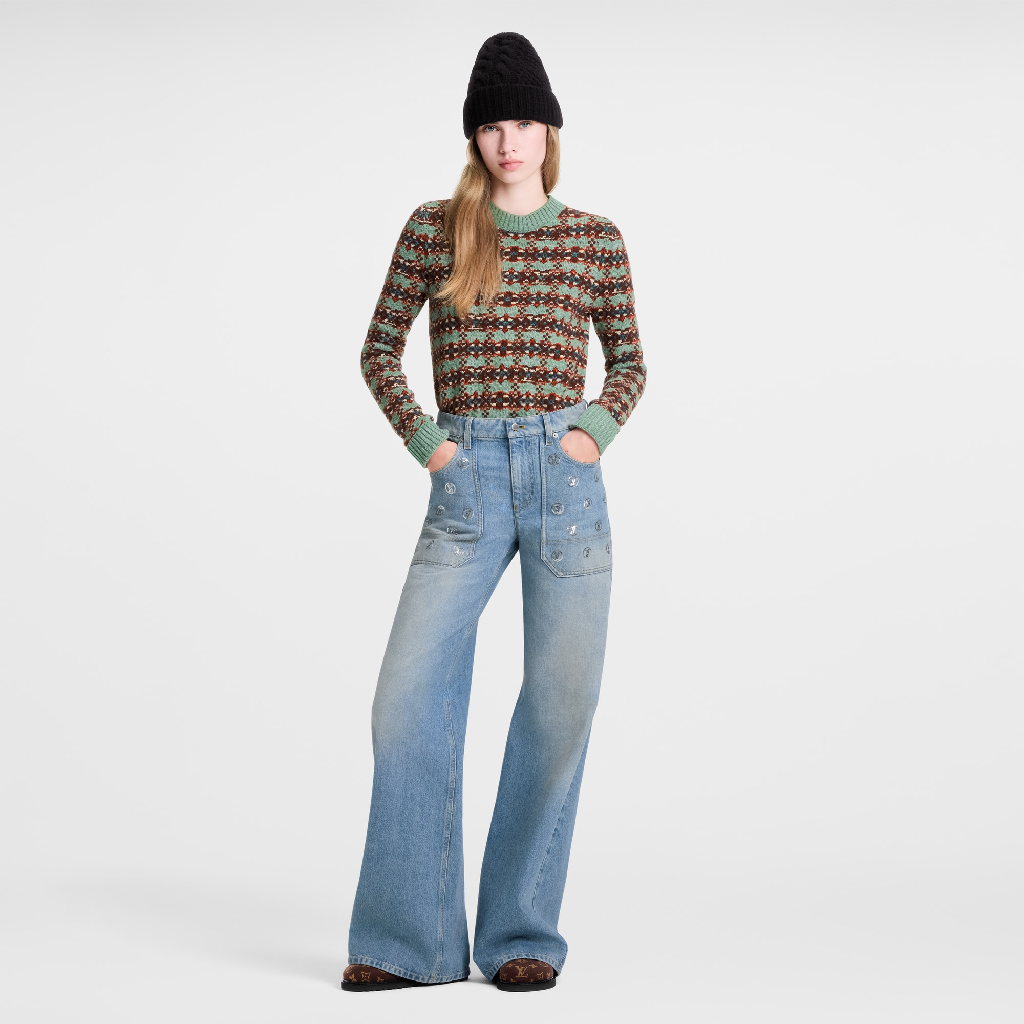 Signature Sequin Slim-Fit Jeans   in Đồ Nữ