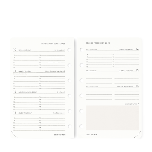 Ruột Sổ Tay Kế Hoạch 2025 - Cỡ Nhỏ in Rương, Phụ kiện du lịch và Trang trí nội thất's Văn phòng phẩm Sổ tay, túi đựng bút và đồ dùng văn phòng collections by Louis Vuitton (Thu phóng sản phẩm)