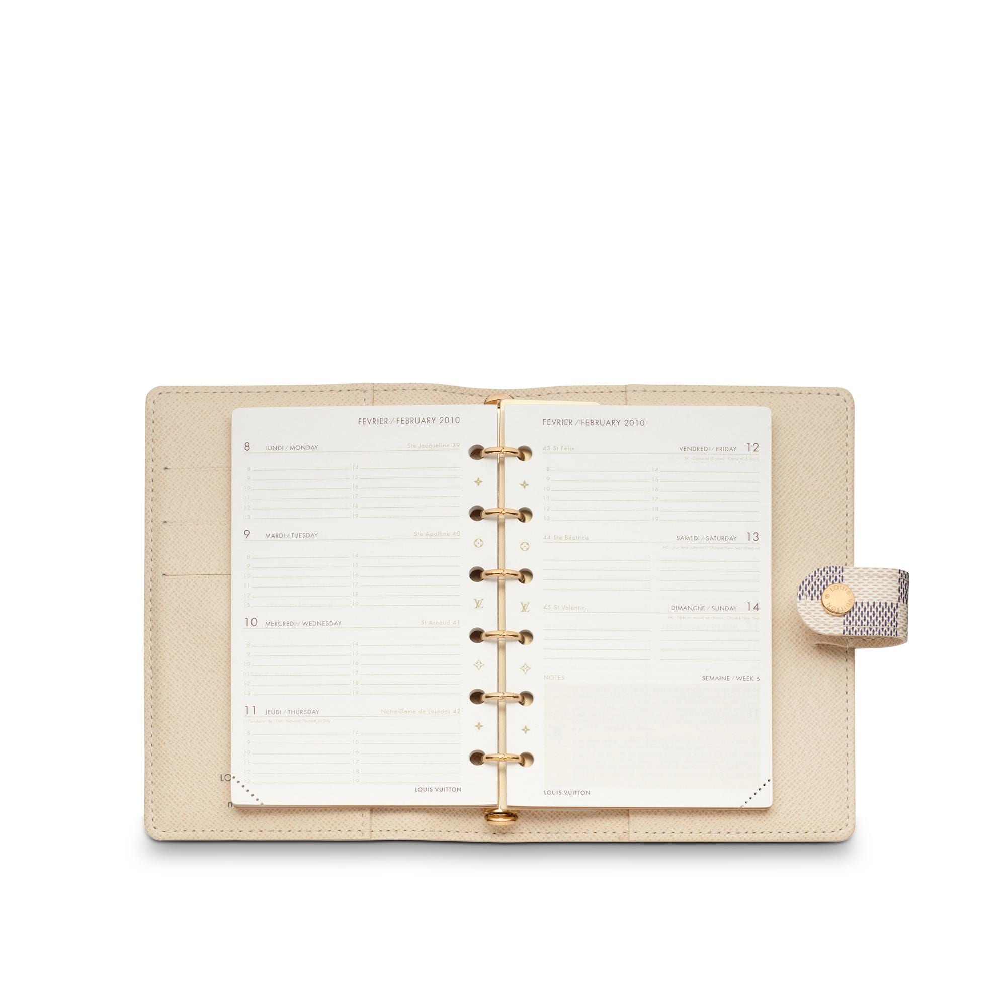 Bìa Sổ Tay - Cỡ Nhỏ  Damier Azur in Túi và Phụ kiện bằng da