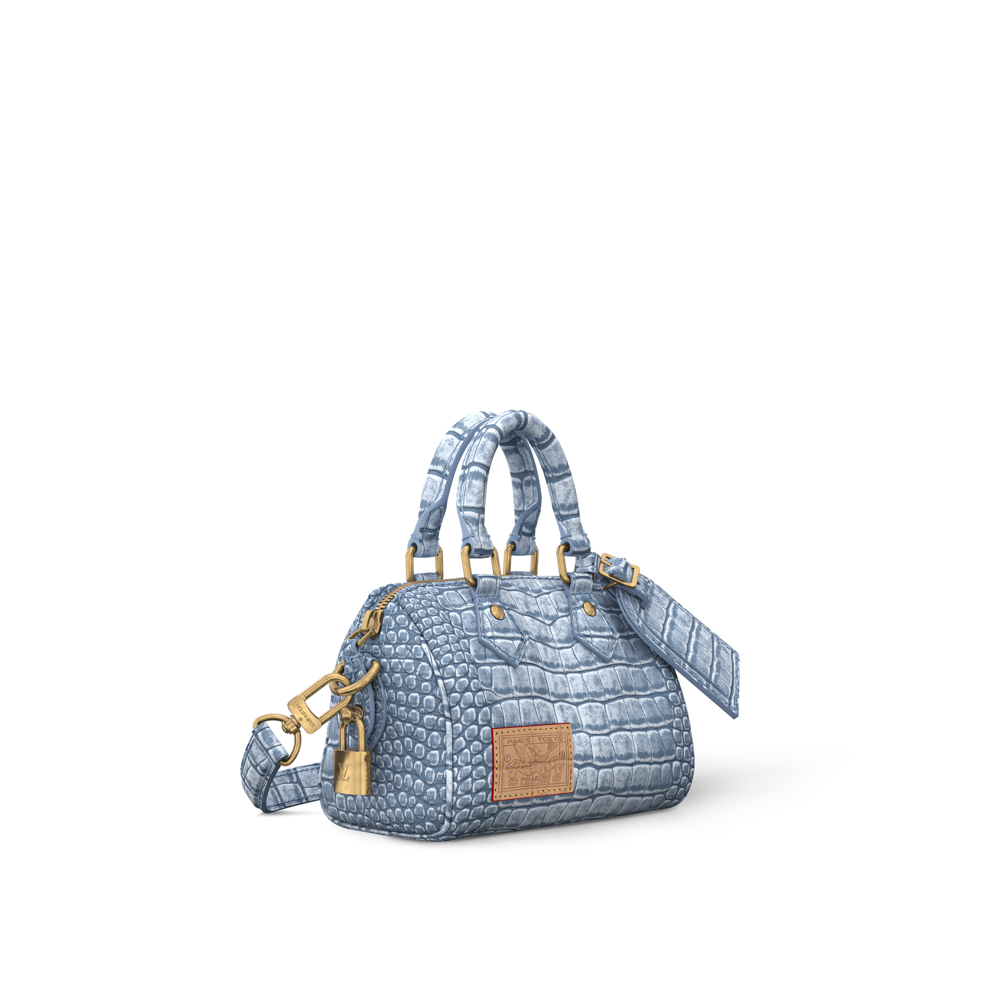 Túi Speedy Bandoulière 18 Da cá sấu mờ in Les Extraordinaires