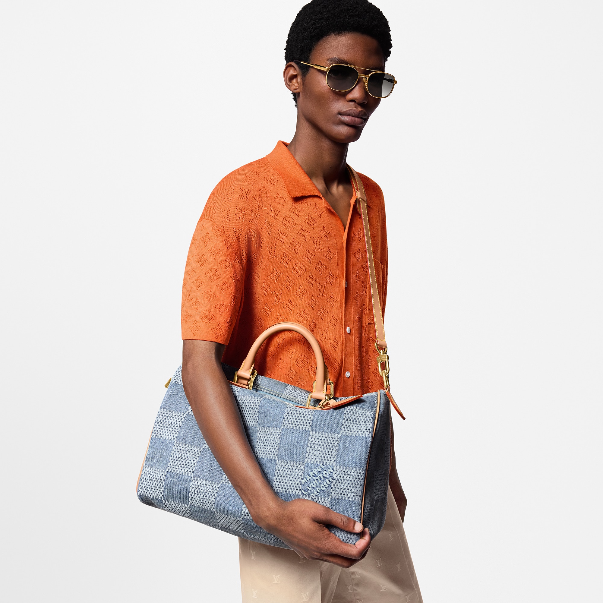 Túi Speedy 40 Bandoulière Damier Other Màu Xanh dương - Túi | LOUIS VUITTON