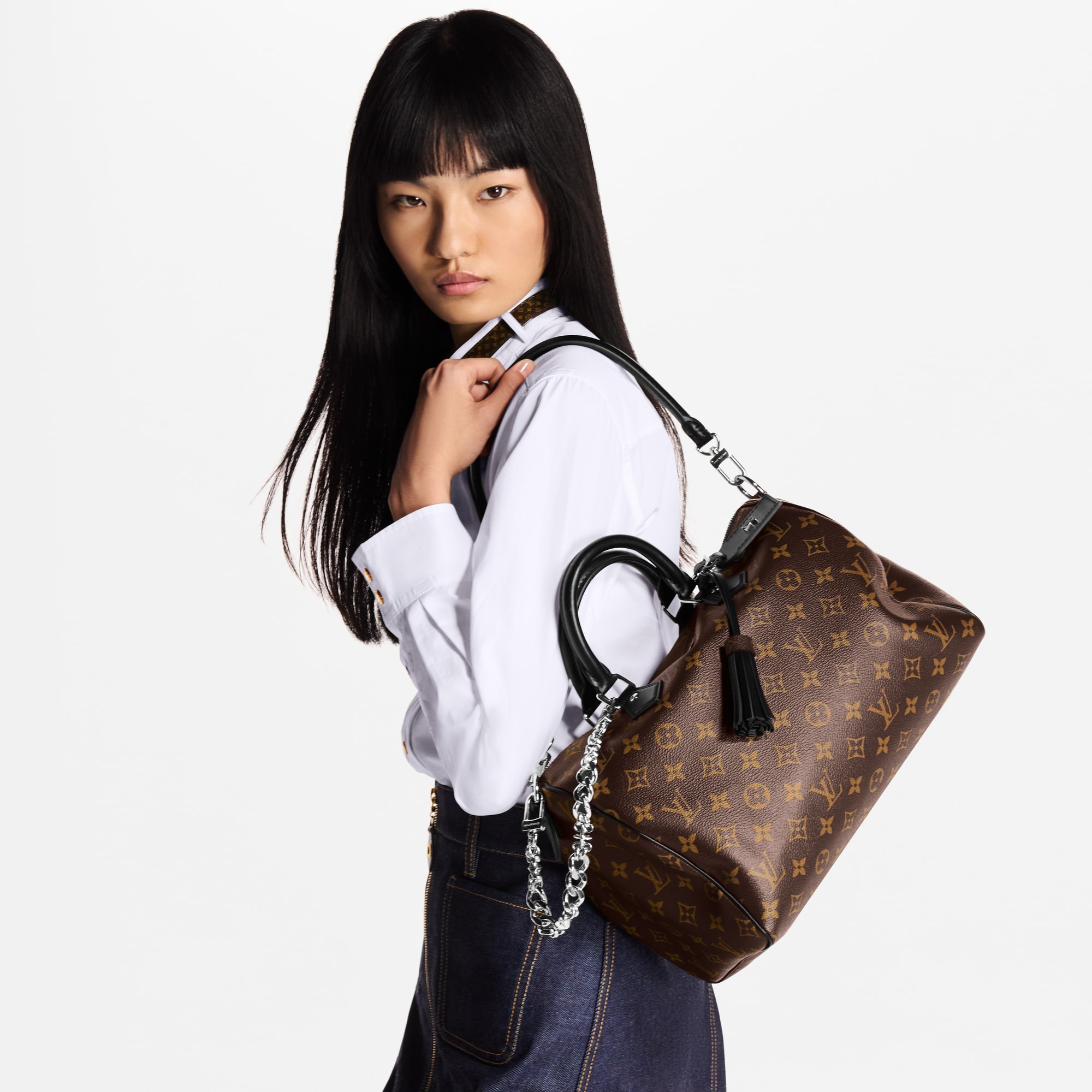 Túi Speedy Soft 30 Dark Monogram in Đồ Nữ