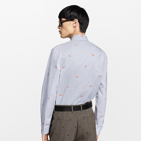 Áo Sơ Mi Họa Tiết Kẻ Sọc in Đồ Nam's Trang phục Áo sơ mi collections by Louis Vuitton (Thu phóng sản phẩm)