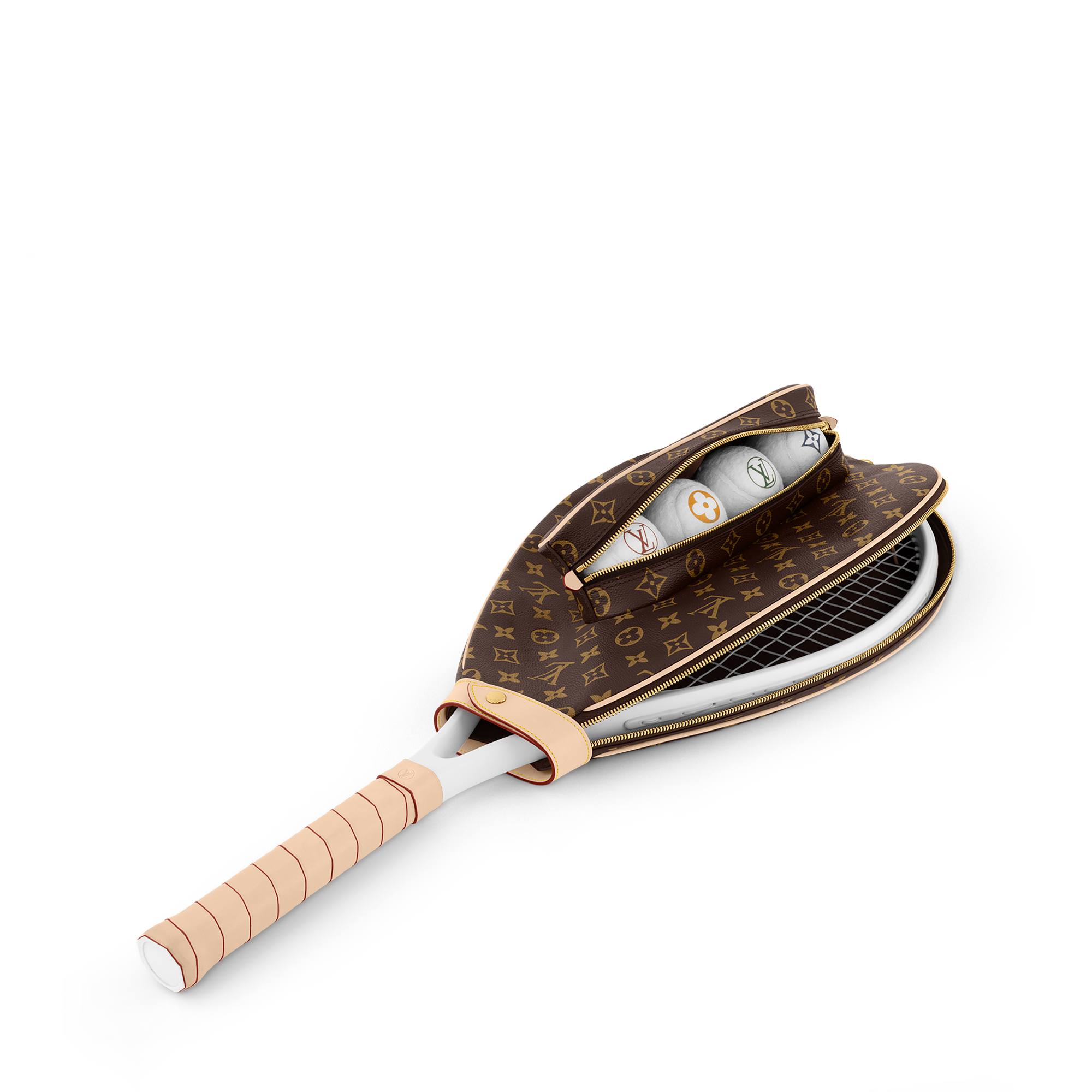 Túi Đựng Vợt Tennis Suzanne Etui  Monogram in Rương, Phụ kiện du lịch và Trang trí nội thất