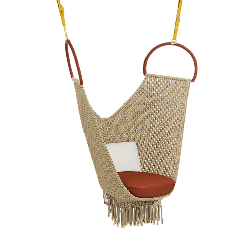 Ghế Swing Chair - Patricia Urquiola in Rương, Phụ kiện du lịch và Trang trí nội thất's Trang trí nội thất và Nghệ thuật không gian phòng ăn Nội thất collections by Louis Vuitton (Thu phóng sản phẩm)